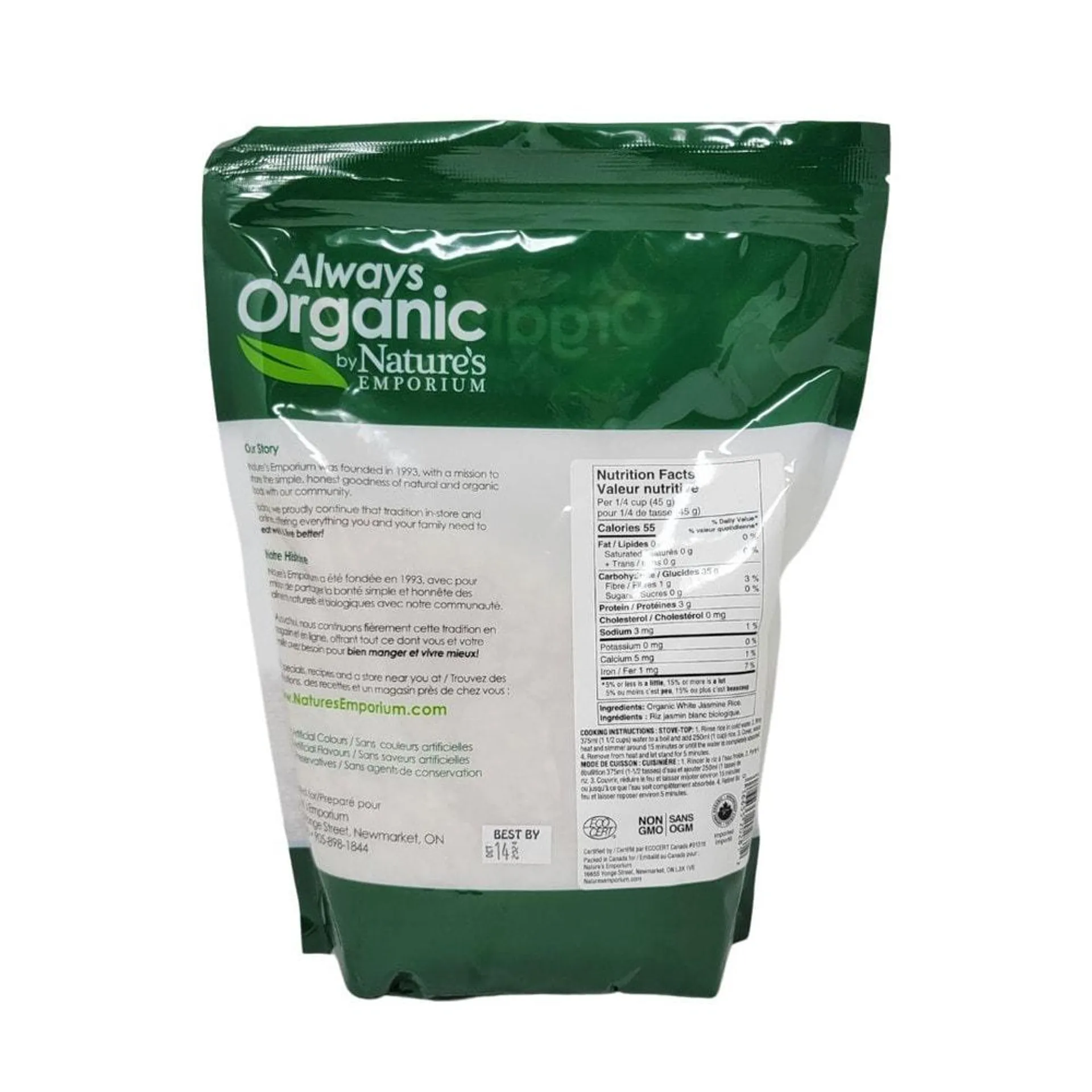 Always Organic Jasmine Rice White Org 907 g