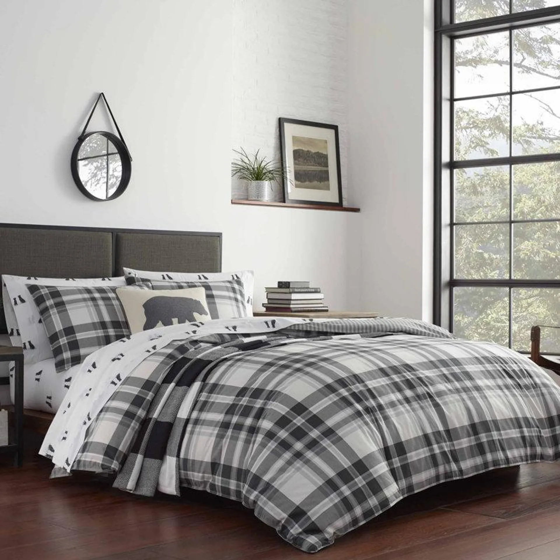 Eddie Bauer Coal Creek Plaid Reversible Comforter Set