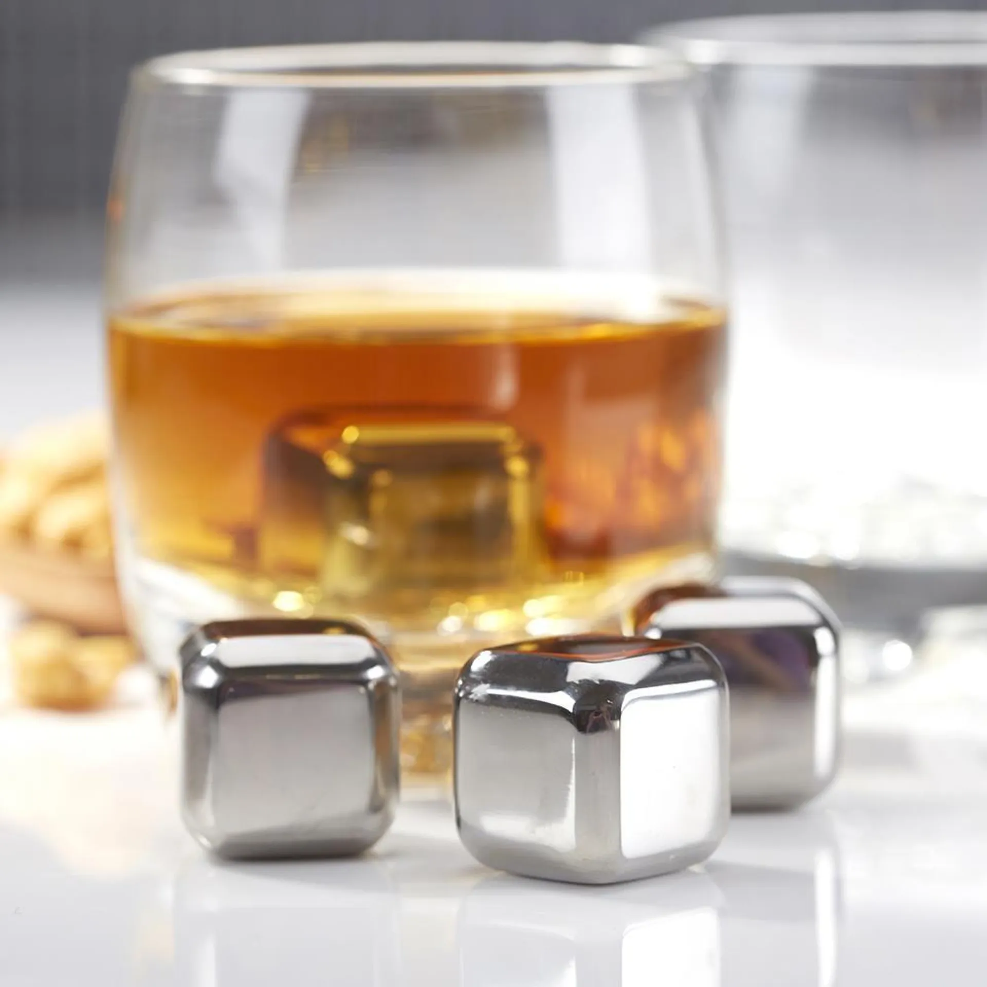 KSP On The Rocks Drink Chilling Stainless Cubes - Set of 4