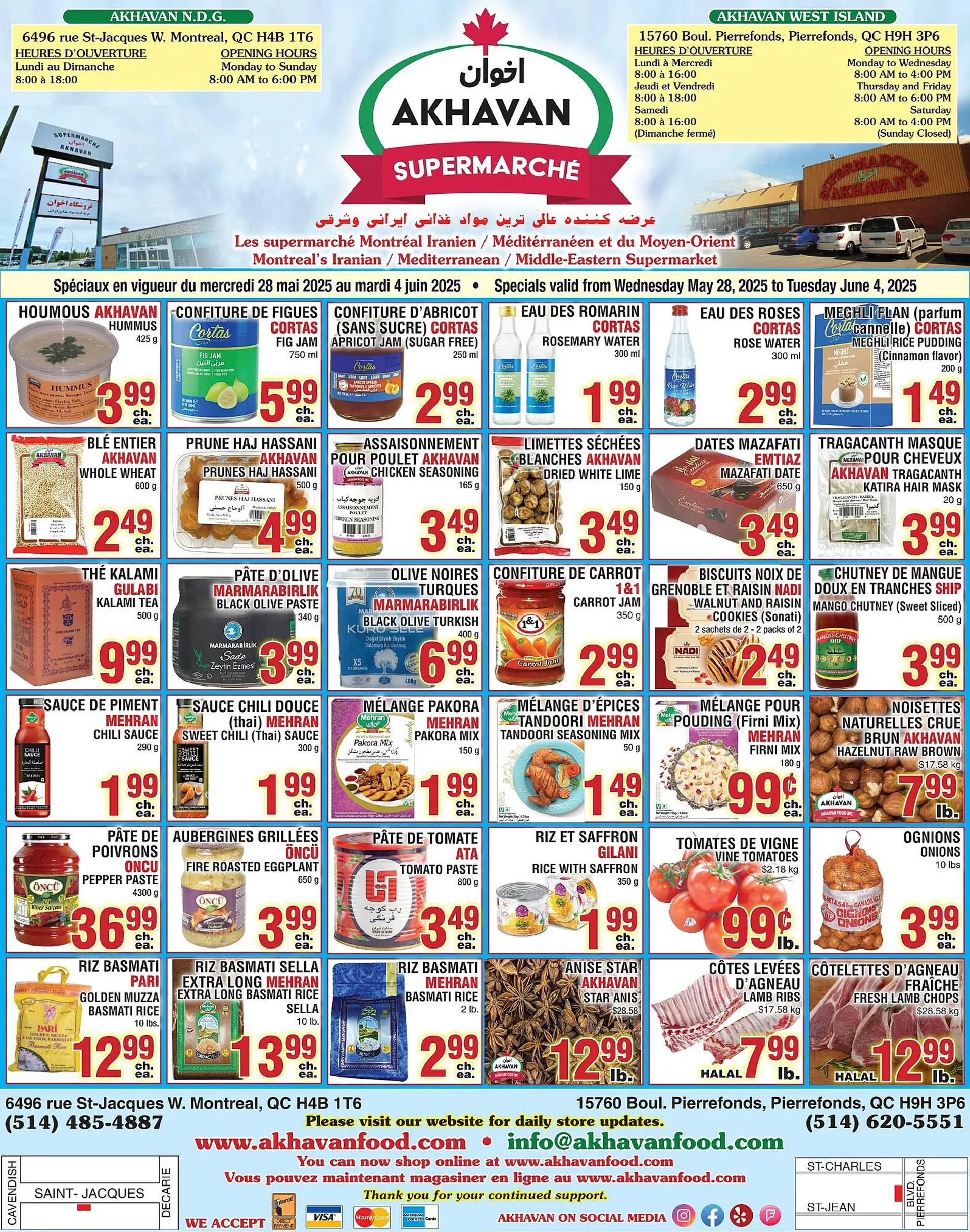 Akhavan flyer from May 28 to June 3 2025 - flyer page 1