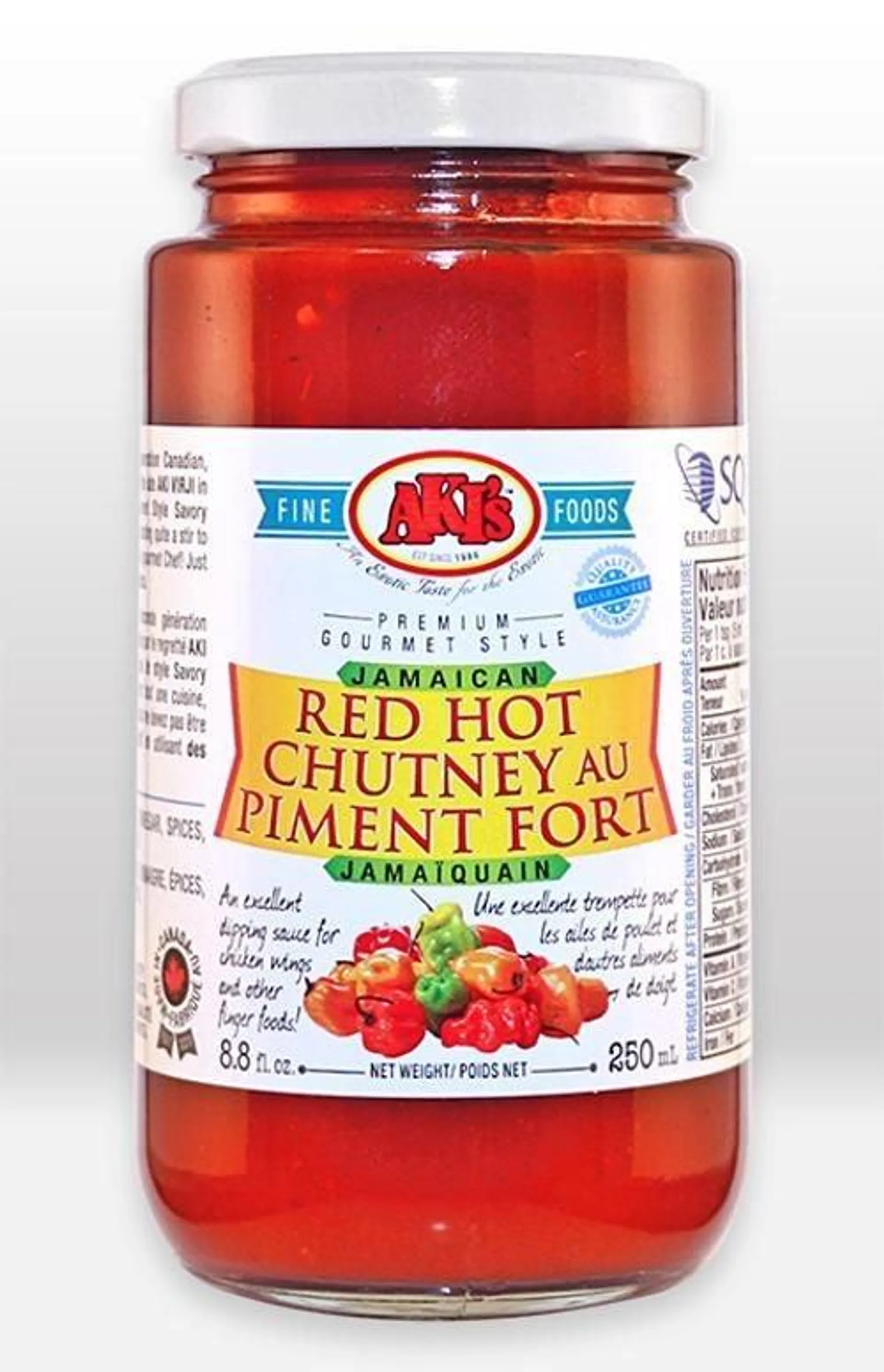 Akis Red Hot Chutney 250ml