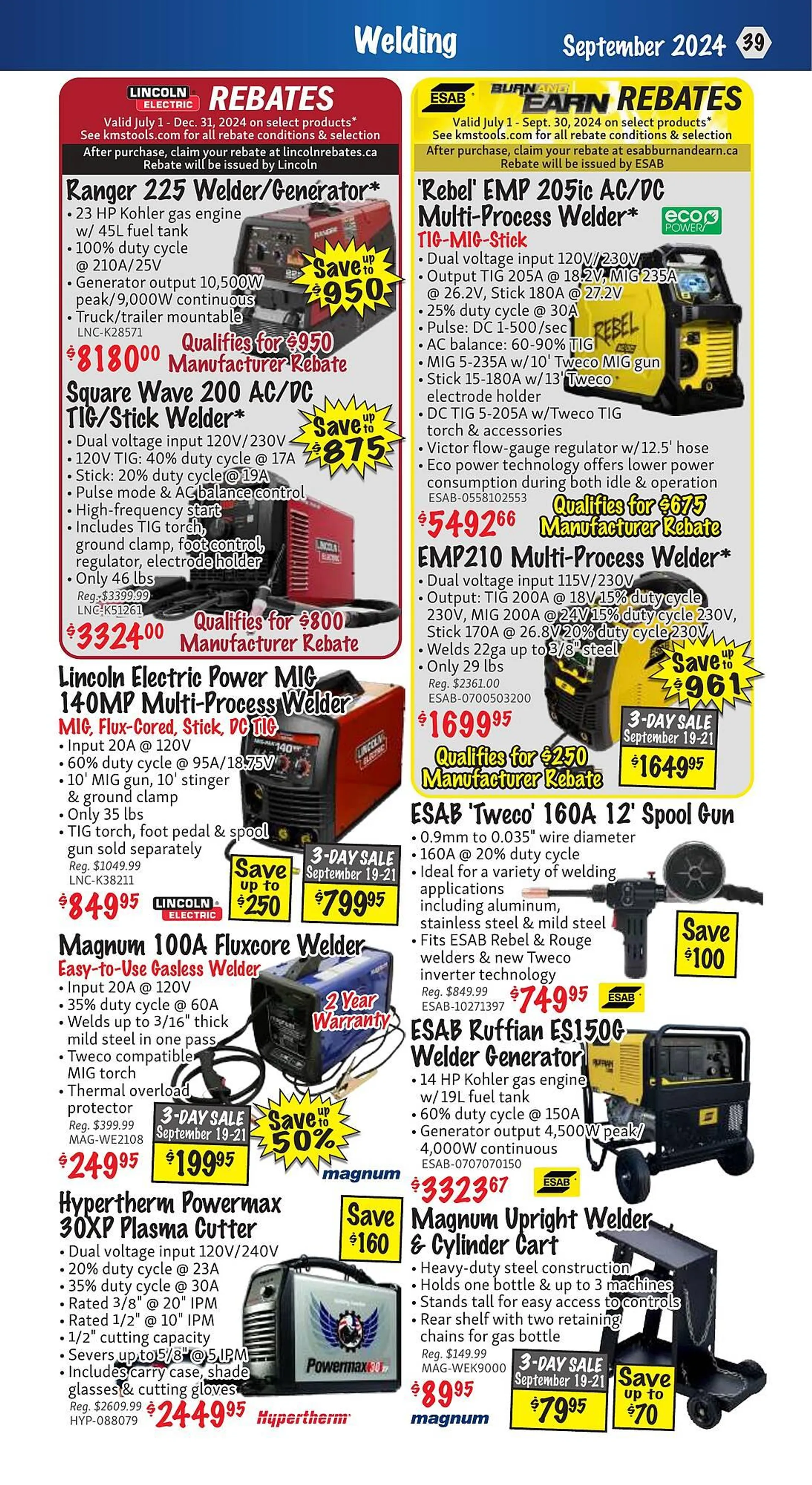 KMS Tools flyer from September 1 to September 30 2024 - flyer page 39