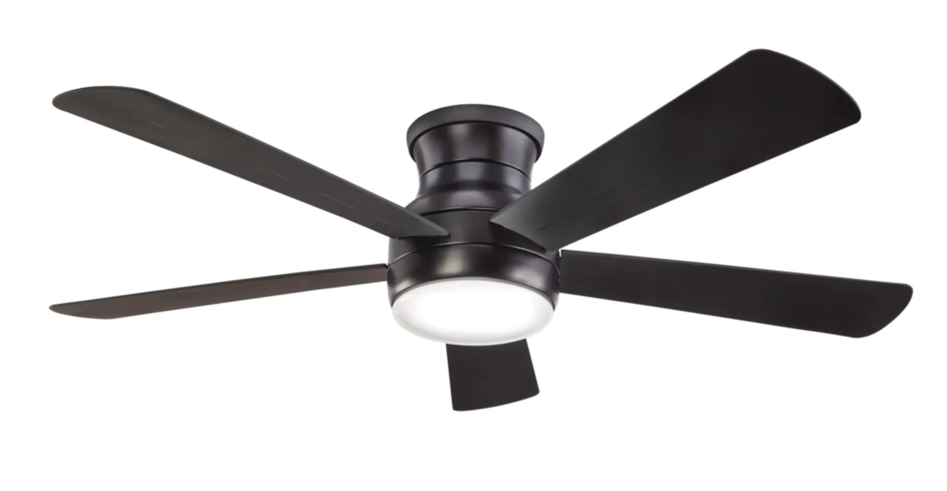 NOMA Milton 5-Reversible blade 6-Speed Ceiling Fan with LED Light & Remote, 52-in, Black