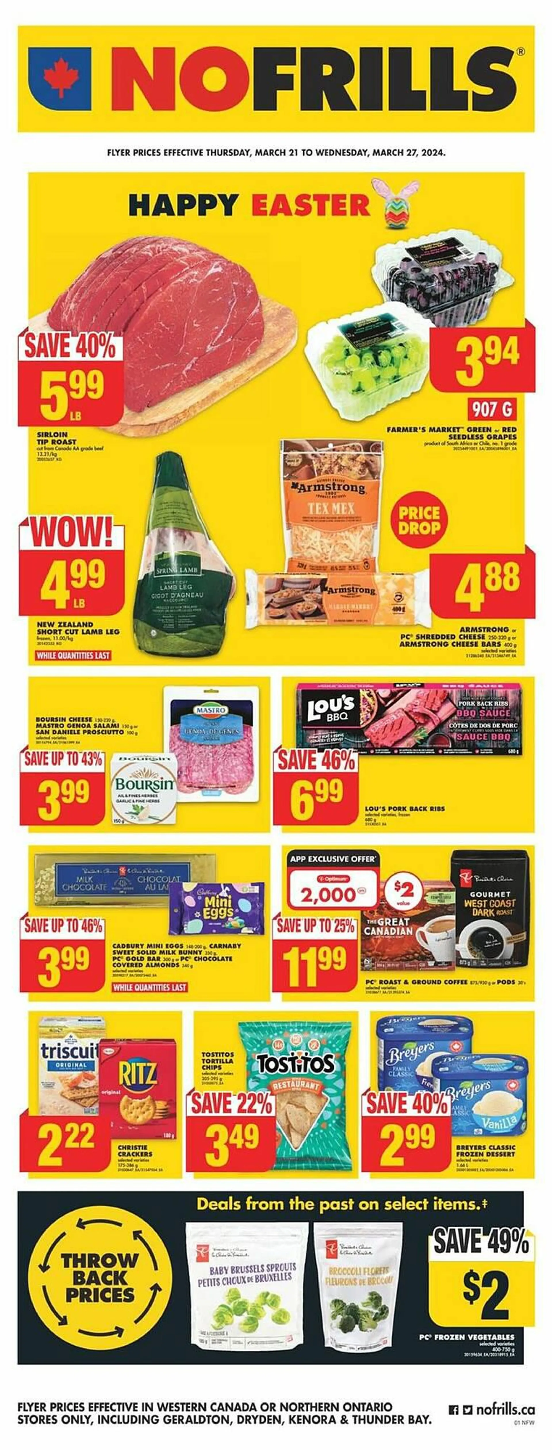 No Frills flyer from March 21 to March 28 2024 - flyer page 1