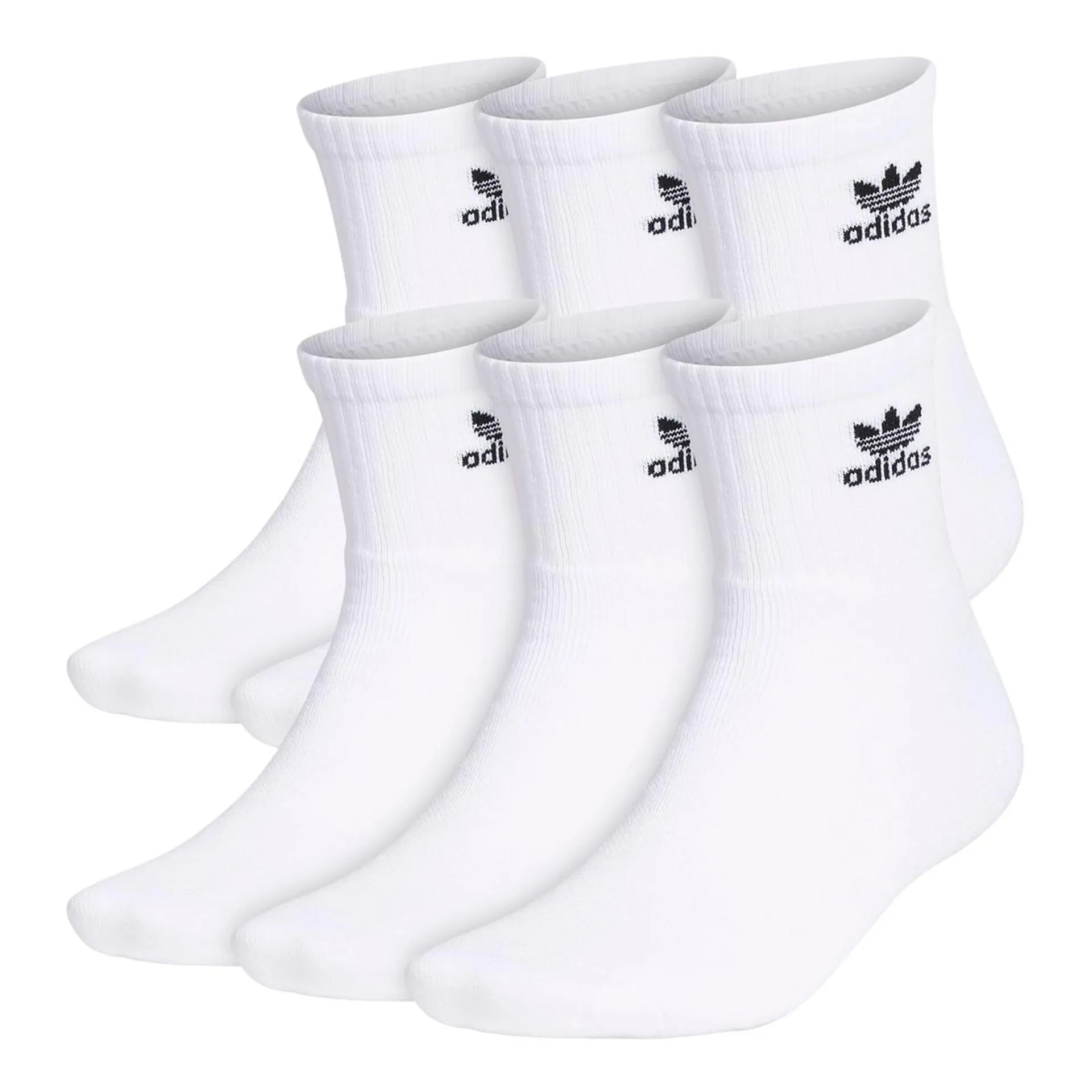 adidas Originals Women's Trefoil Quarter Socks - 6 Pack