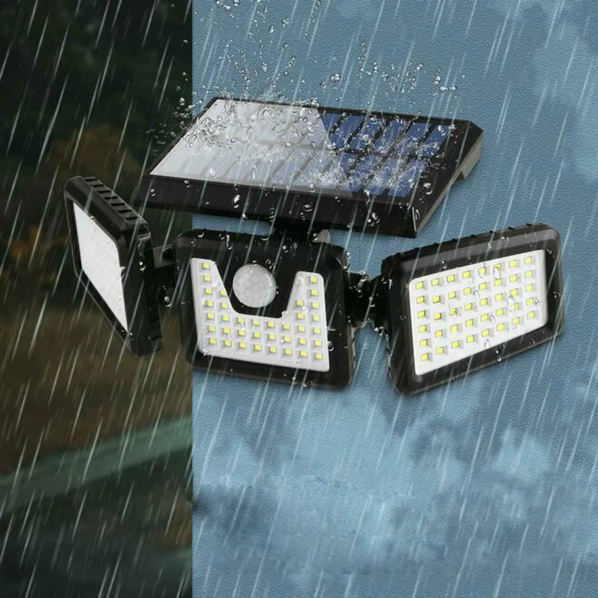 70 LED 3 Rotatable Head Waterproof Motion Sensor Wireless Solar Security Lights 1PCS - LIVINGbasics®