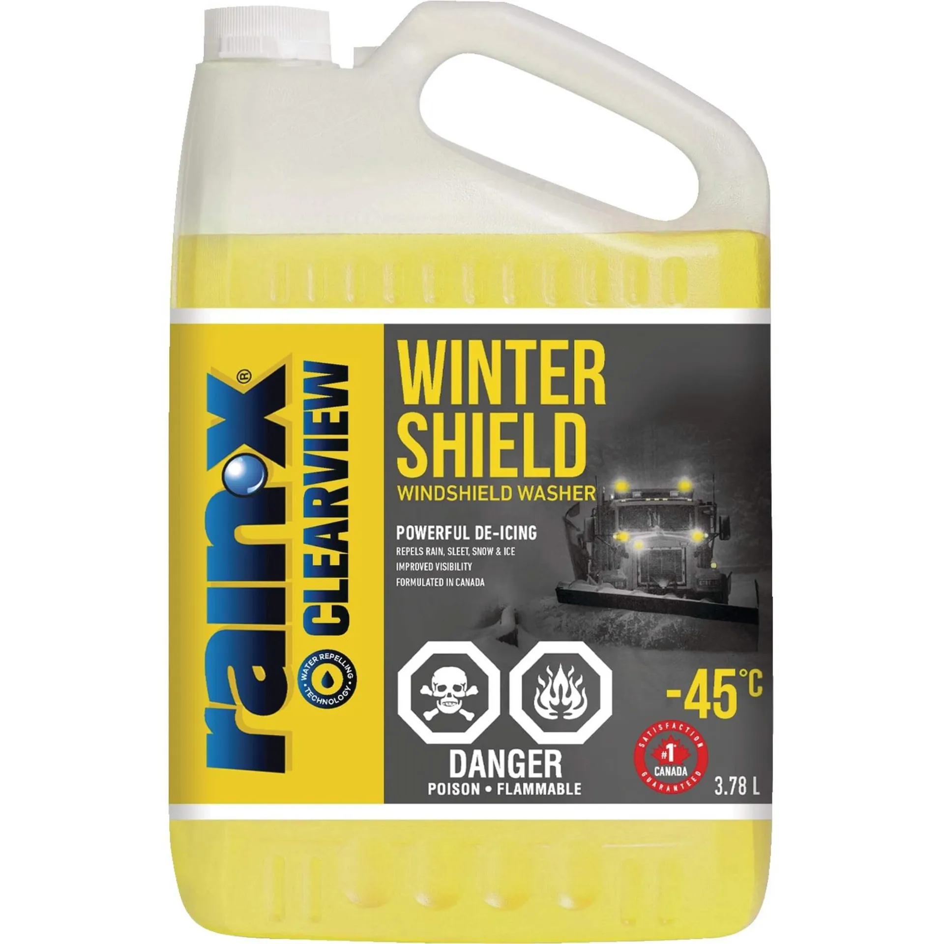 Rain-X ClearView - Winter Shield Windshield Washer Fluid, -45°C, 3.78-L