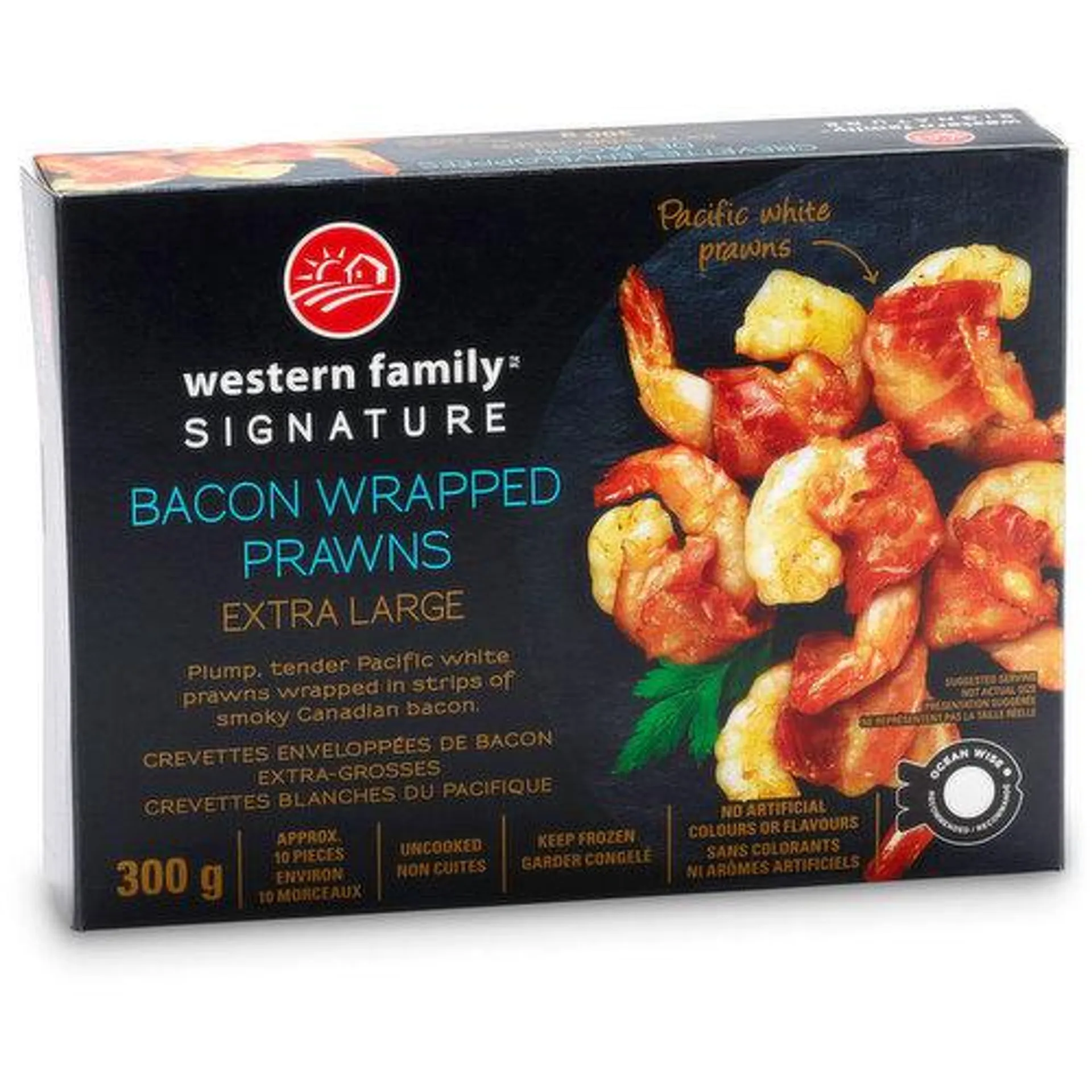 Western Family - Bacon Wrapped Prawns, 300 Gram