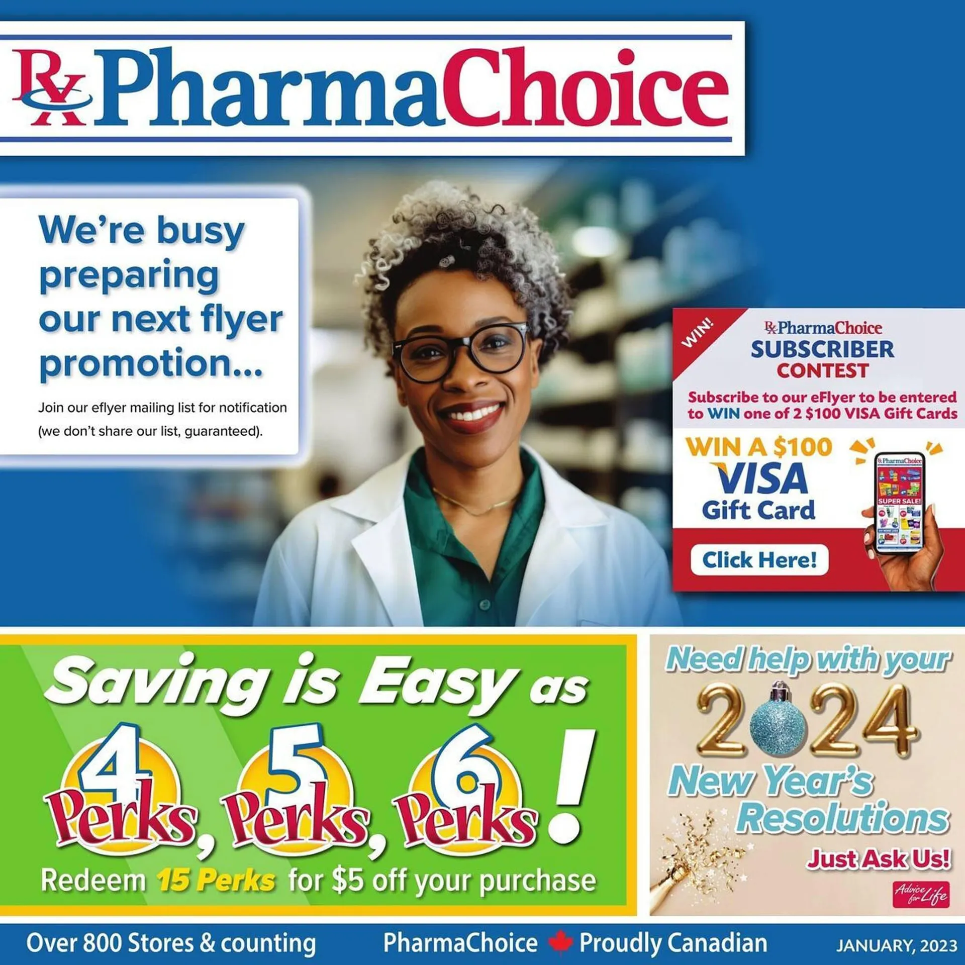 PharmaChoice flyer from January 4 to January 31 2024 - flyer page 1