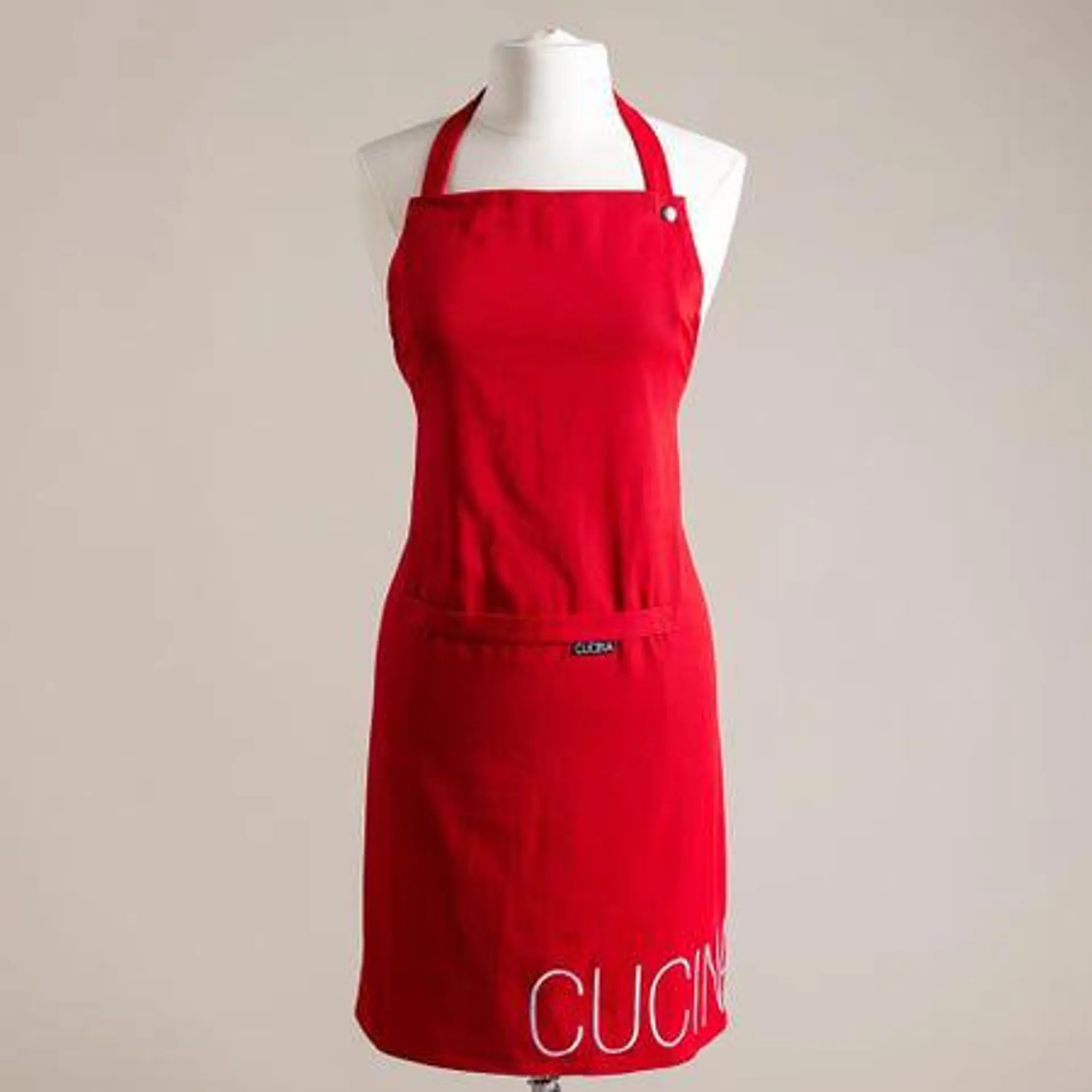 Harman Cucina 'Adjustable Snap' Cotton Apron (Red)