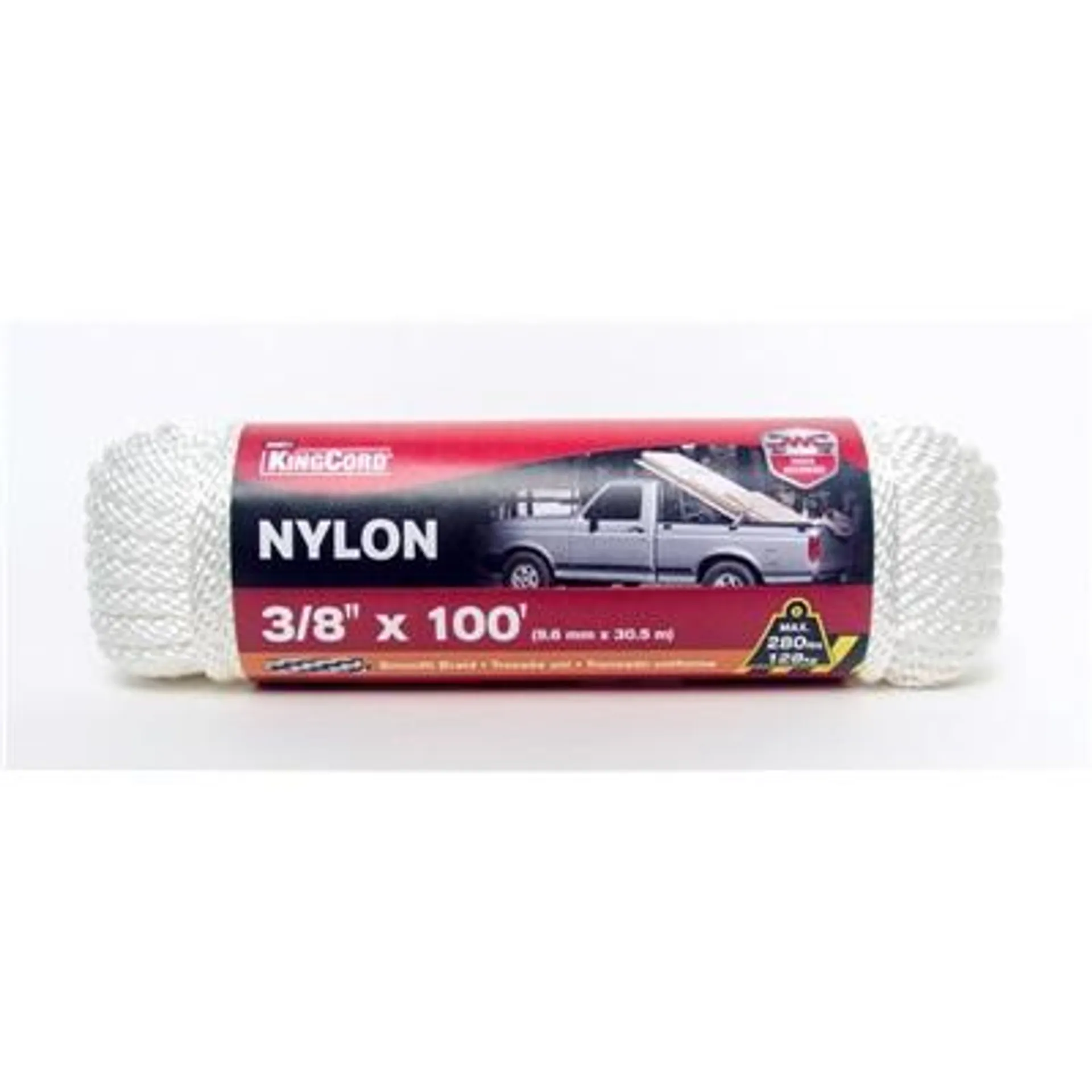 3/8"x100' NYLON SMOOTH-WHT - HANK