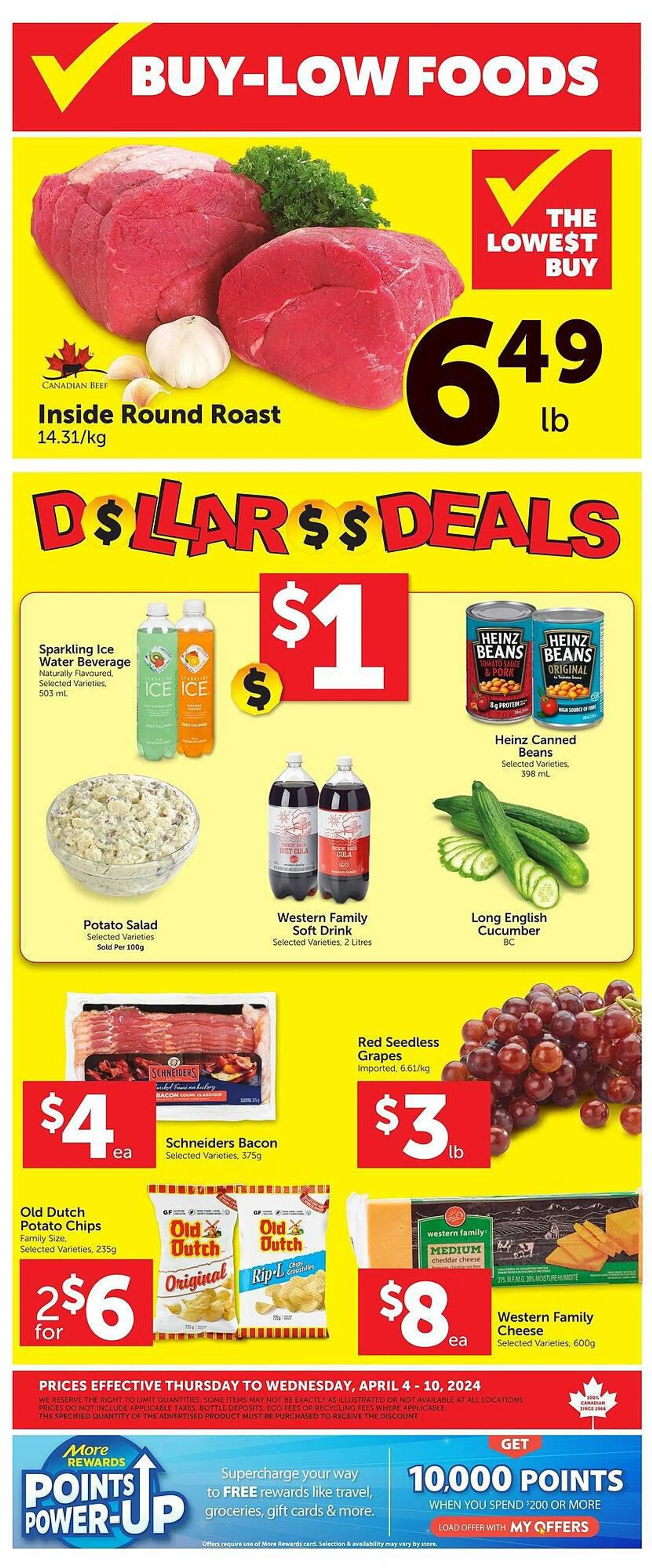 Buy-Low Foods flyer from April 4 to April 10 2024 - flyer page 1