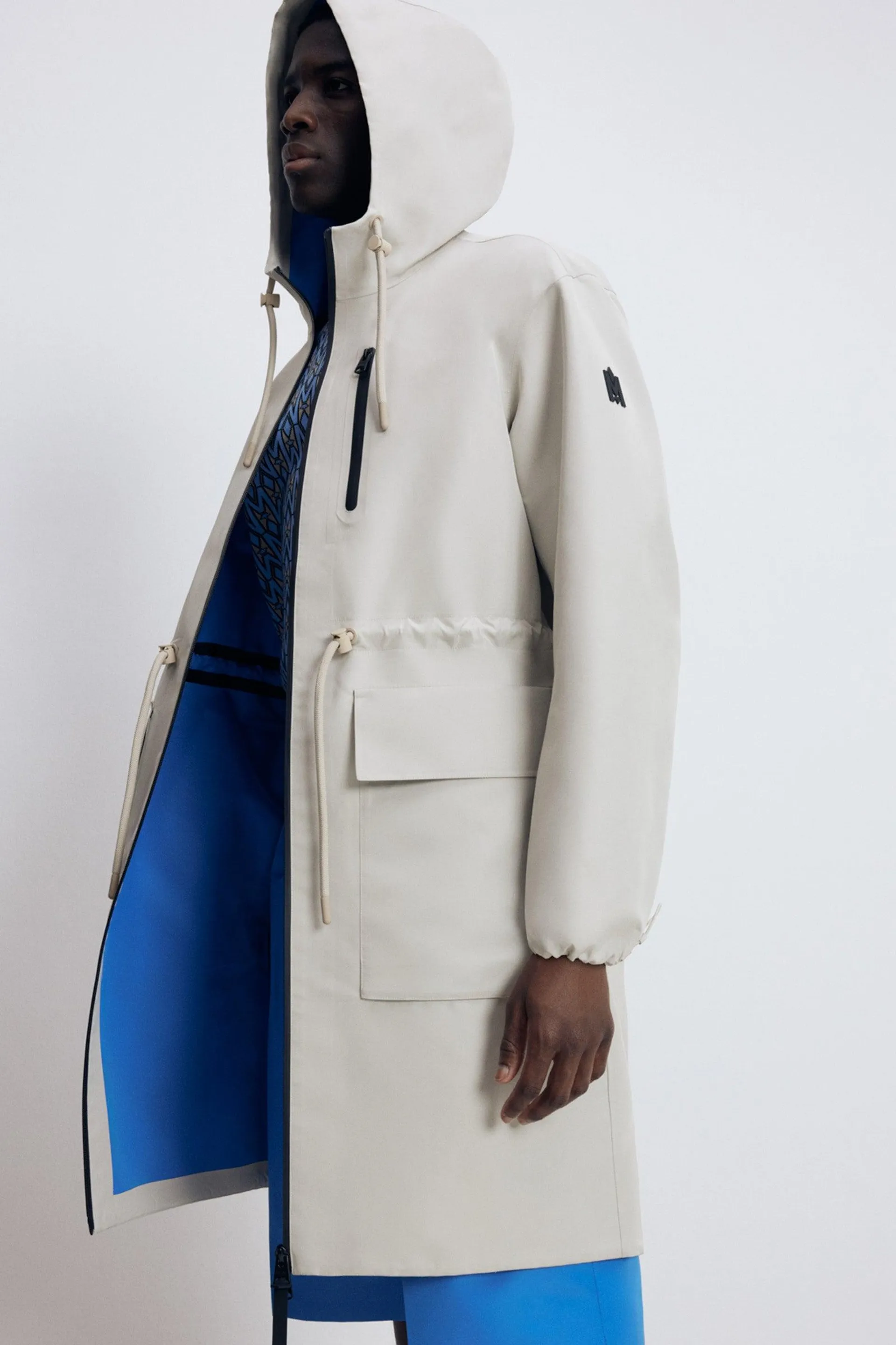 BRODEN Recycled Technical Long Raincoat