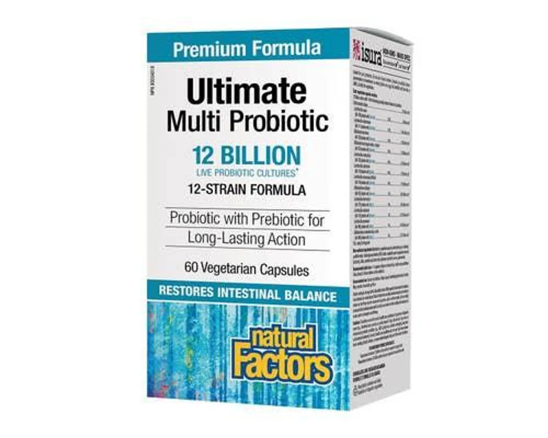 Natural Factors Ultimate Multi Probiotic 12 Billion 60 Veggie Caps