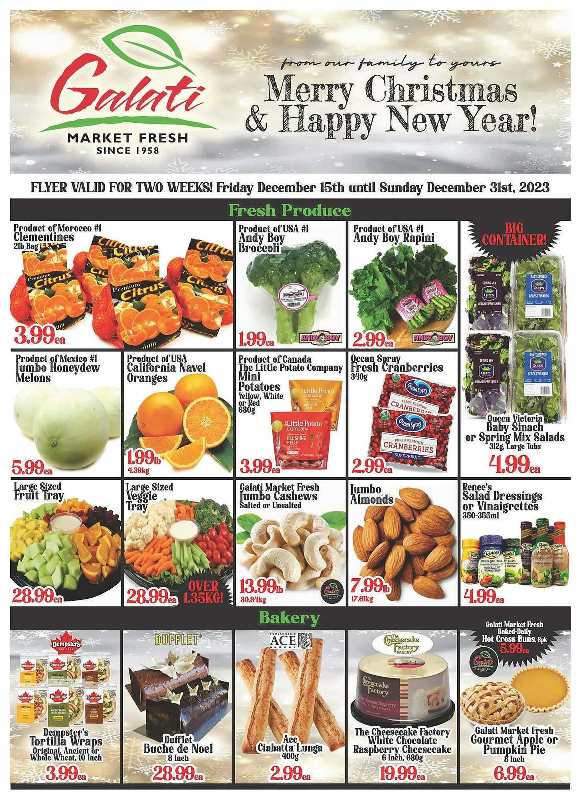 Galati Market Fresh flyer from December 15 to December 22 2023 - flyer page 1