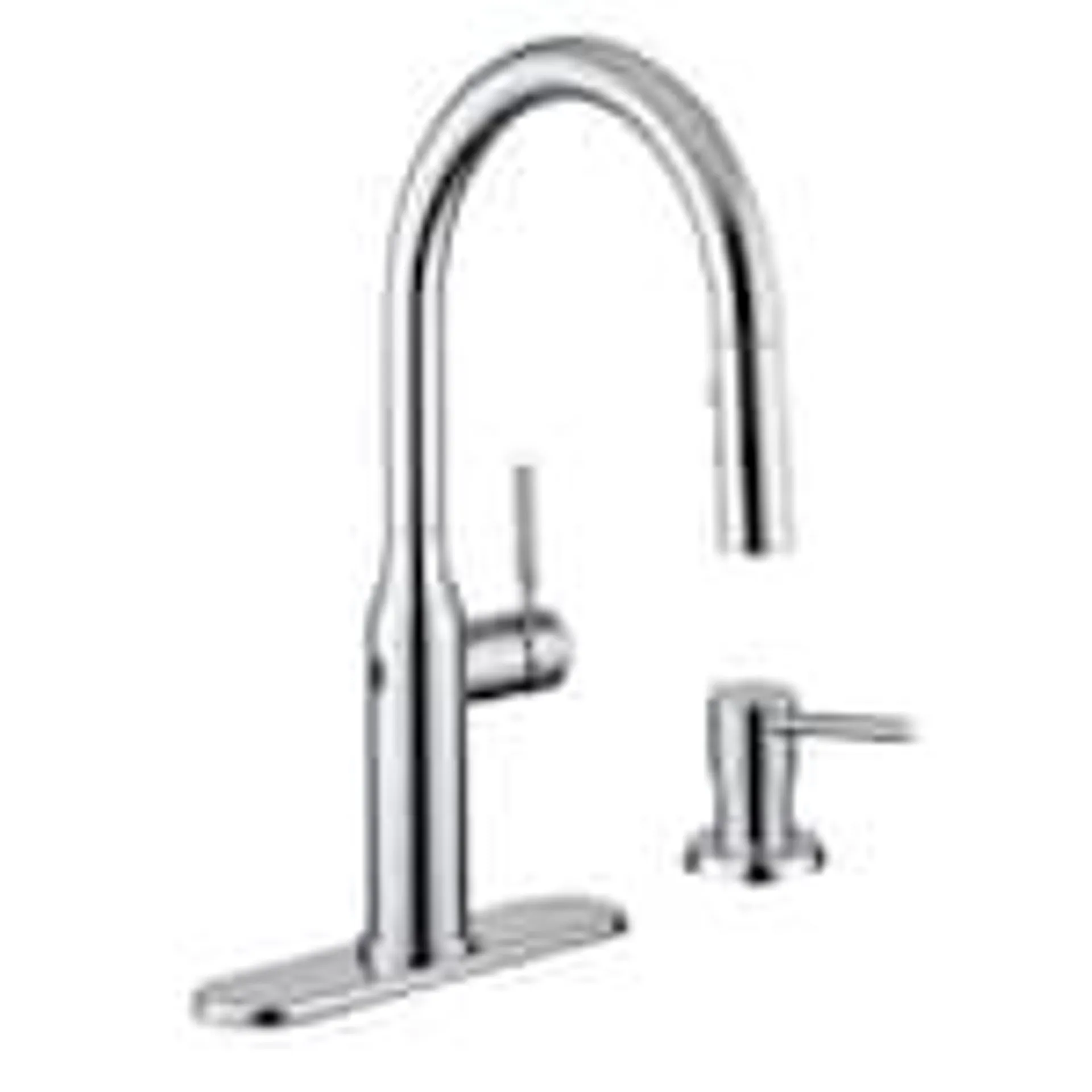 Upson Single-Handle Touchless Pull-Down Sprayer Kitchen Faucet with Soap Dispenser in Chrome