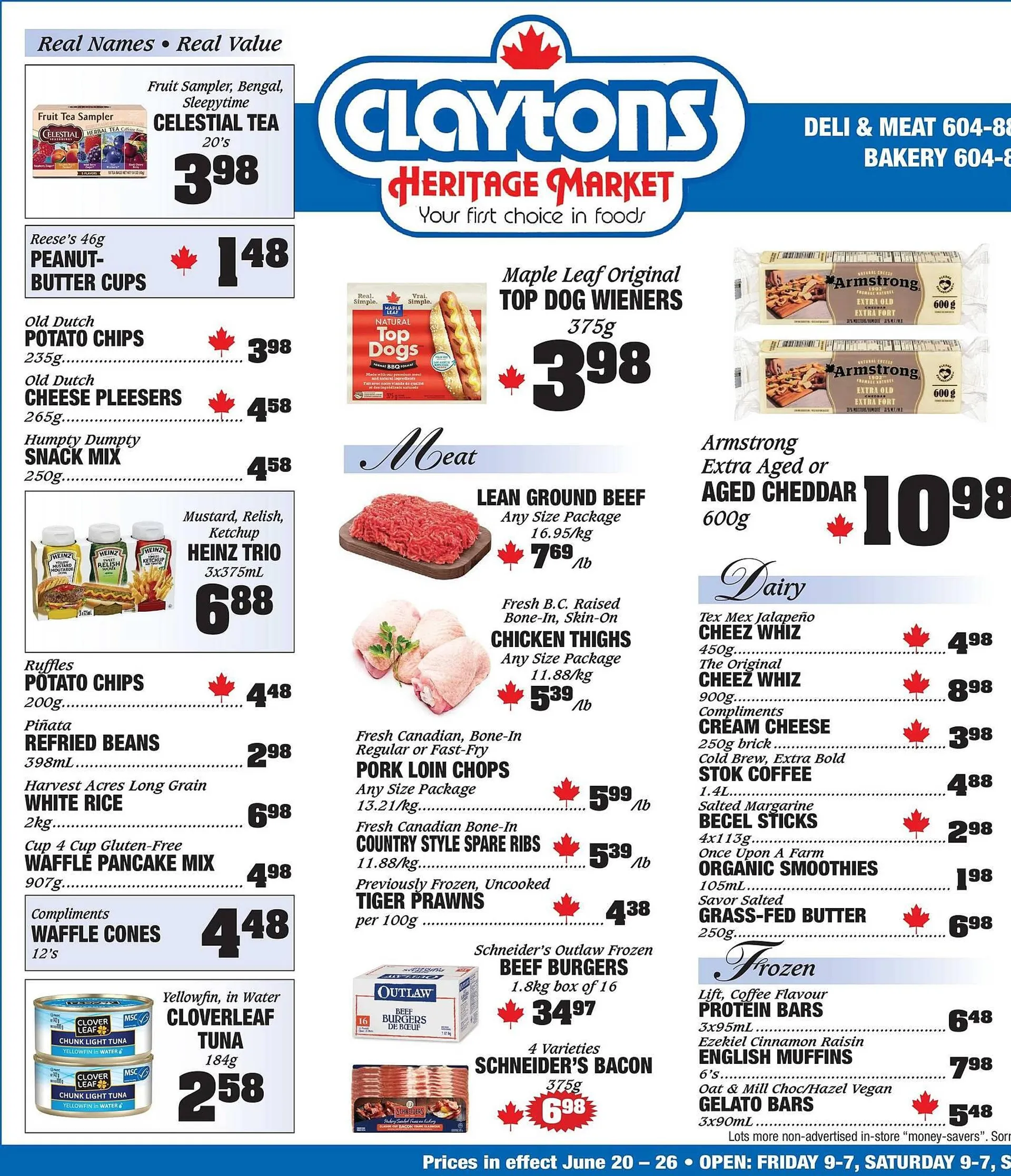 Claytons Heritage Market flyer from June 20 to June 26 2025 - flyer page 1