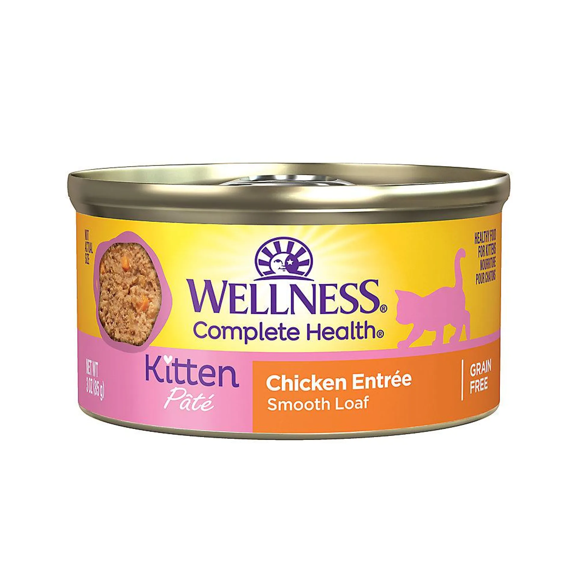 Wellness® Complete Health Kitten Wet Cat Food Pate - 3 oz, Natural, Grain Free
