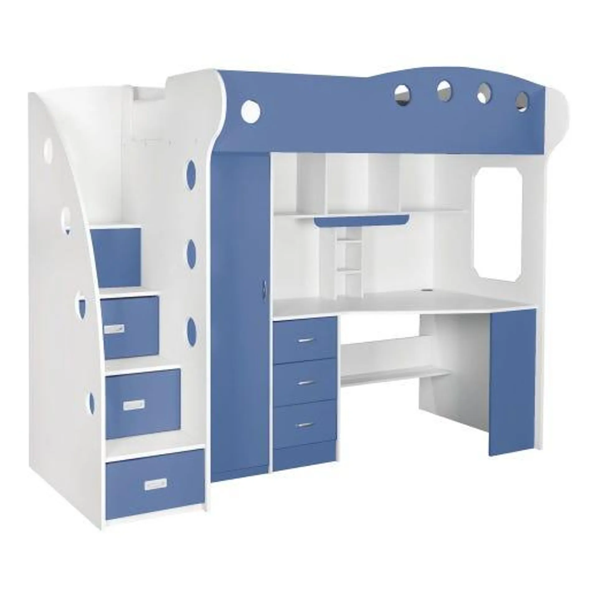 Loft Bed With Desk And Storage (Twin)