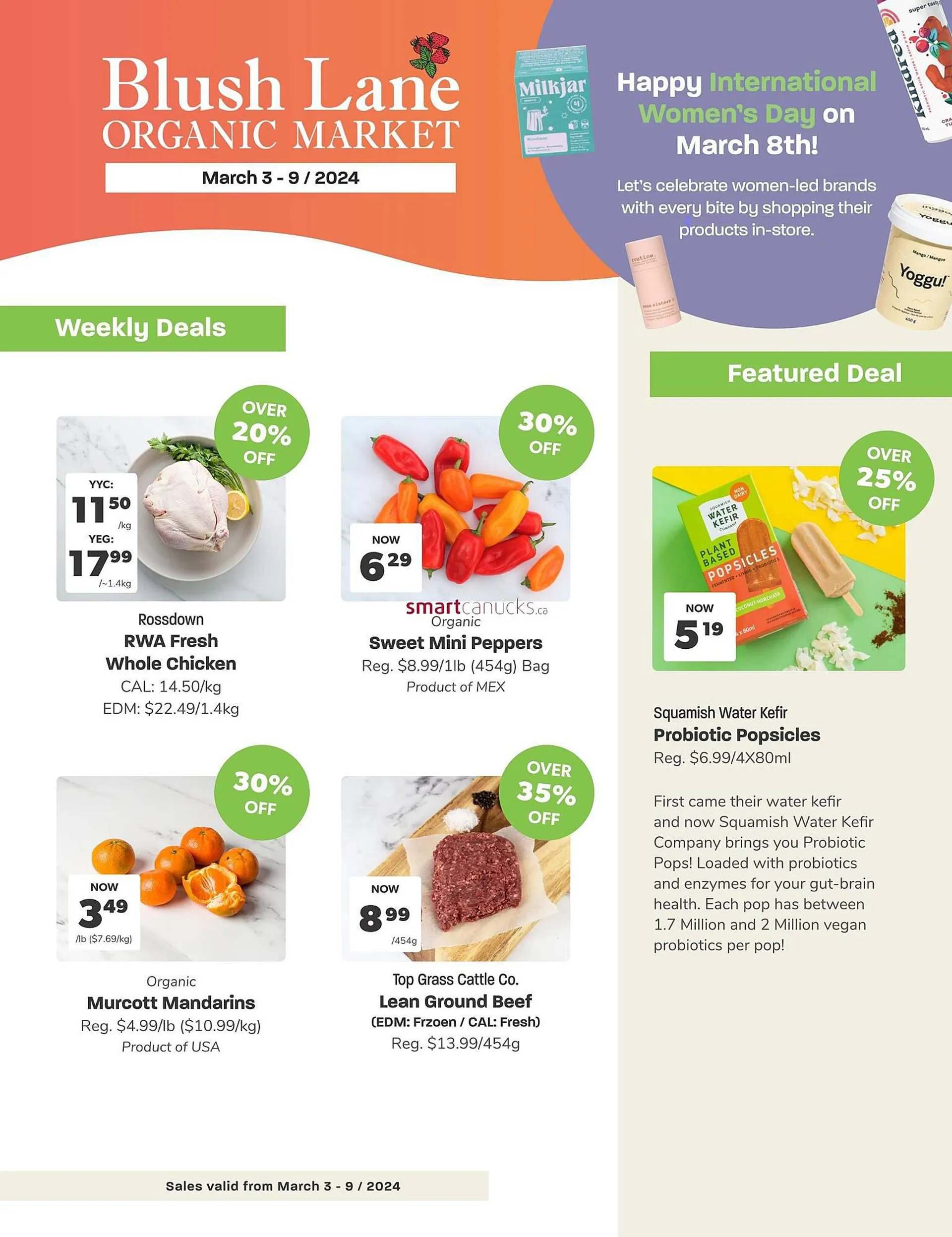 Blush Lane Organics flyer from March 3 to March 6 2024 - flyer page 1