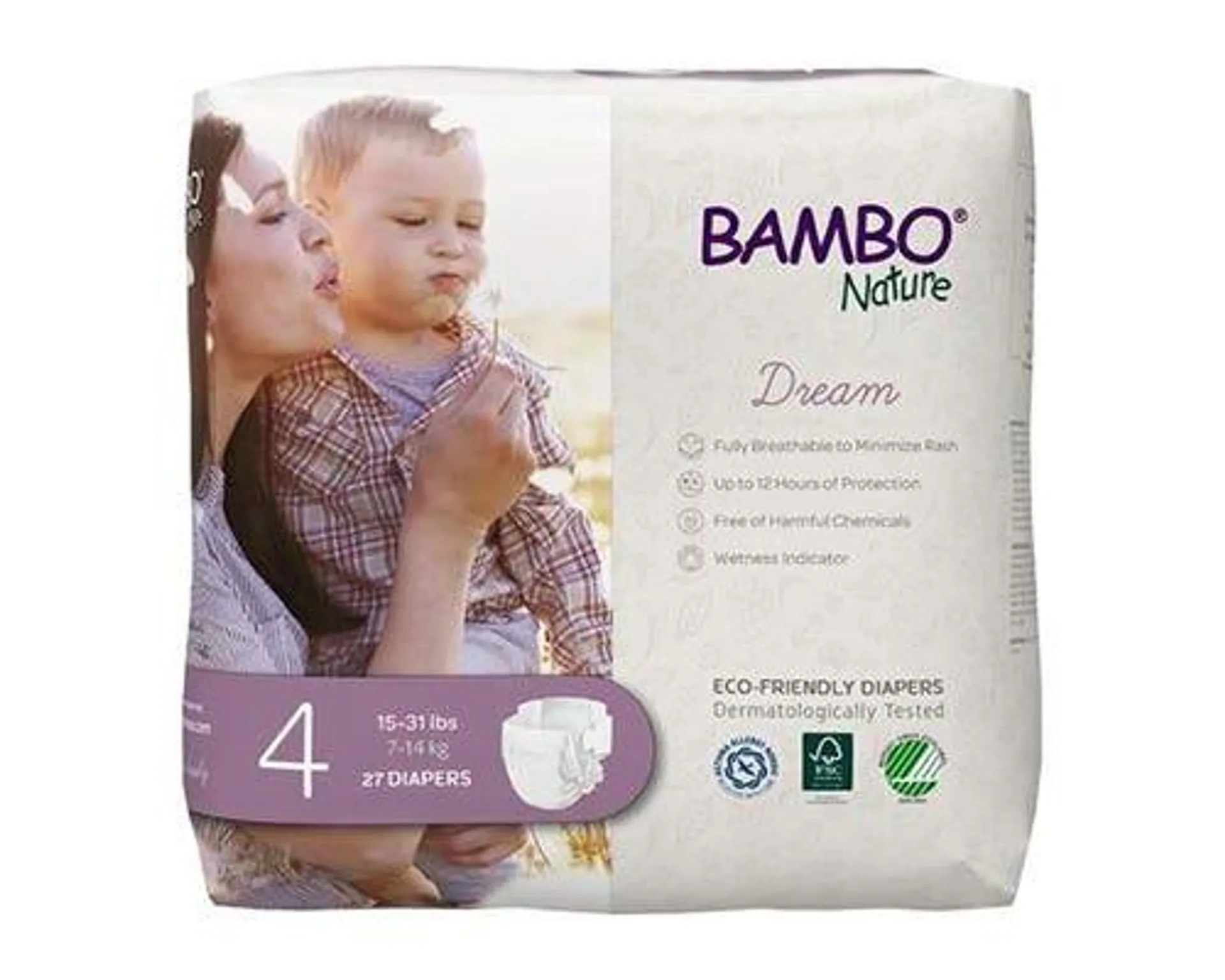 Bambo Nature Baby Diapers Size 4 27 Counts