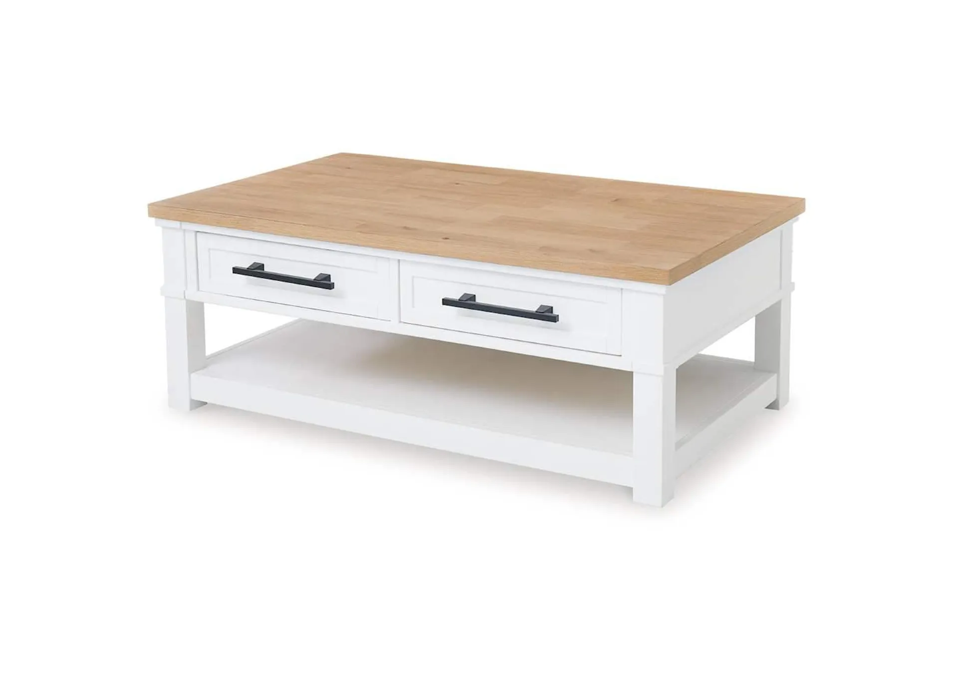 Ashbryn Coffee Table - White/Natural