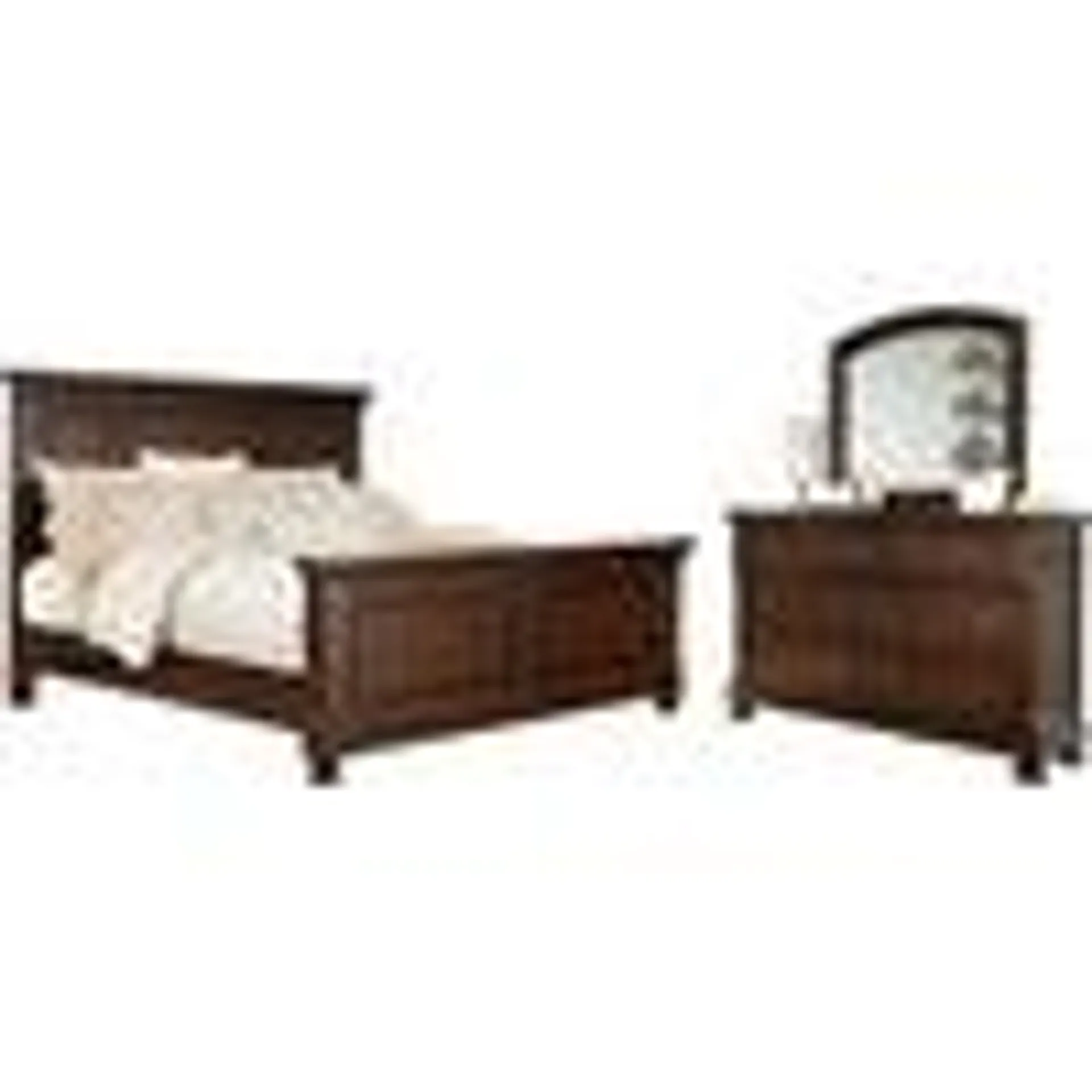 Porter 5 Piece King Panel Bedroom - Rustic Brown