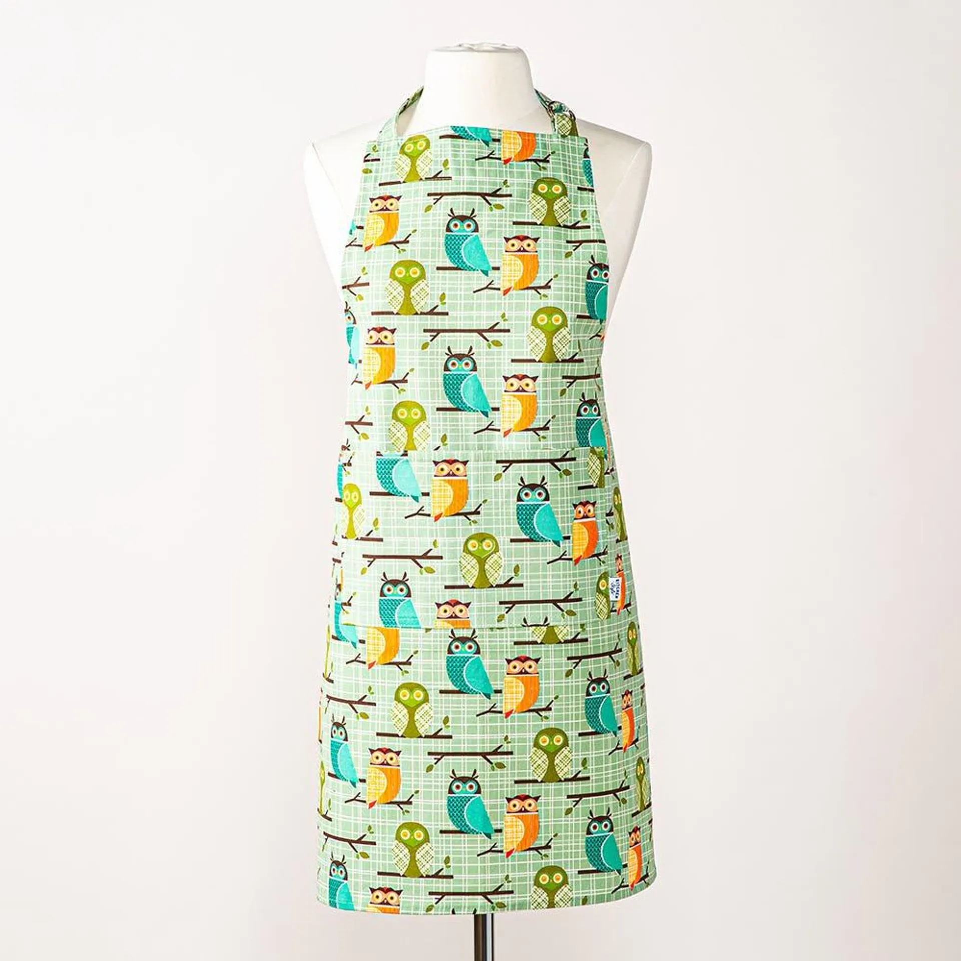 Kitchen Style Printed 'Owls' Cotton (Green)