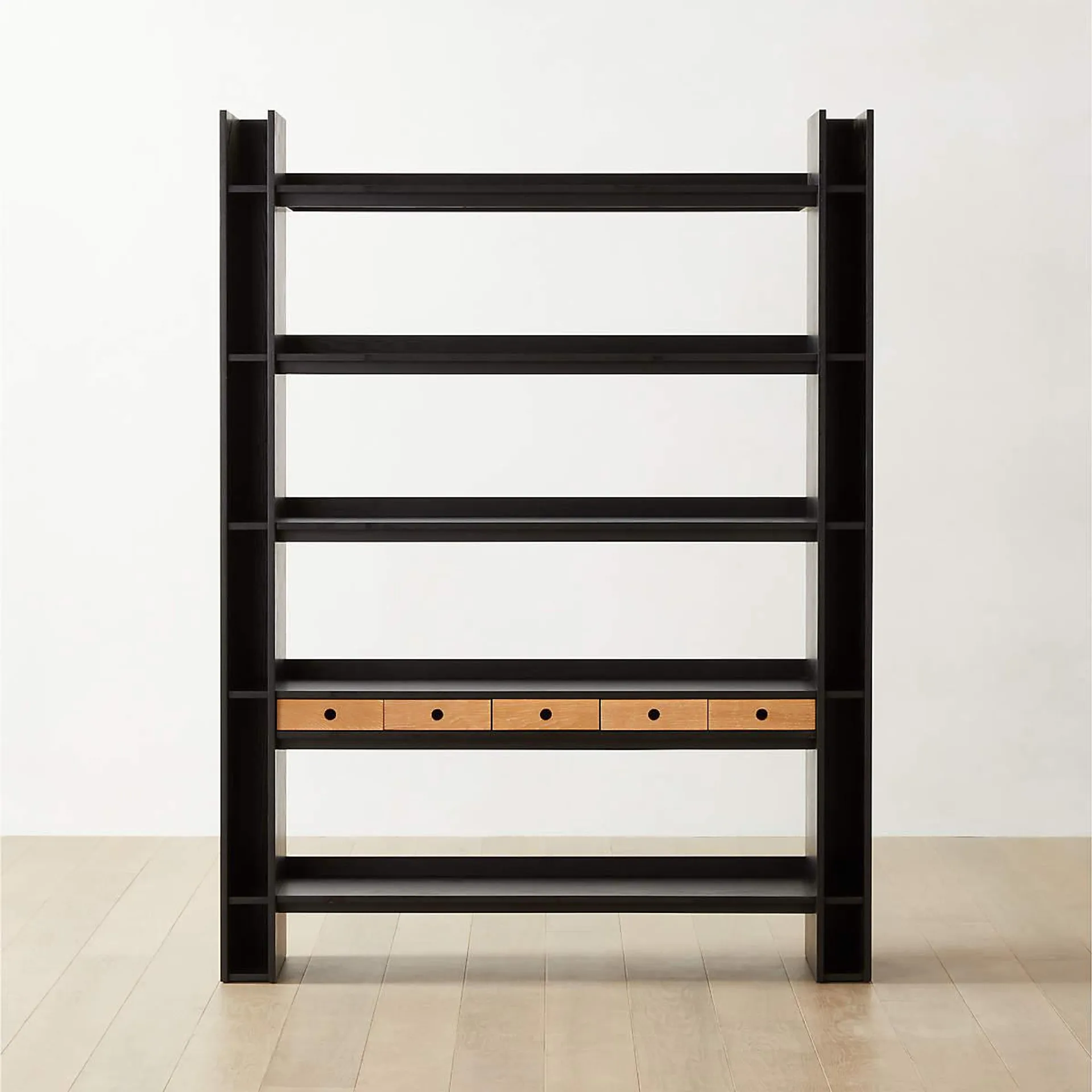 Genova Black Ebonized Oak Bookcase by Gianfranco Frattini