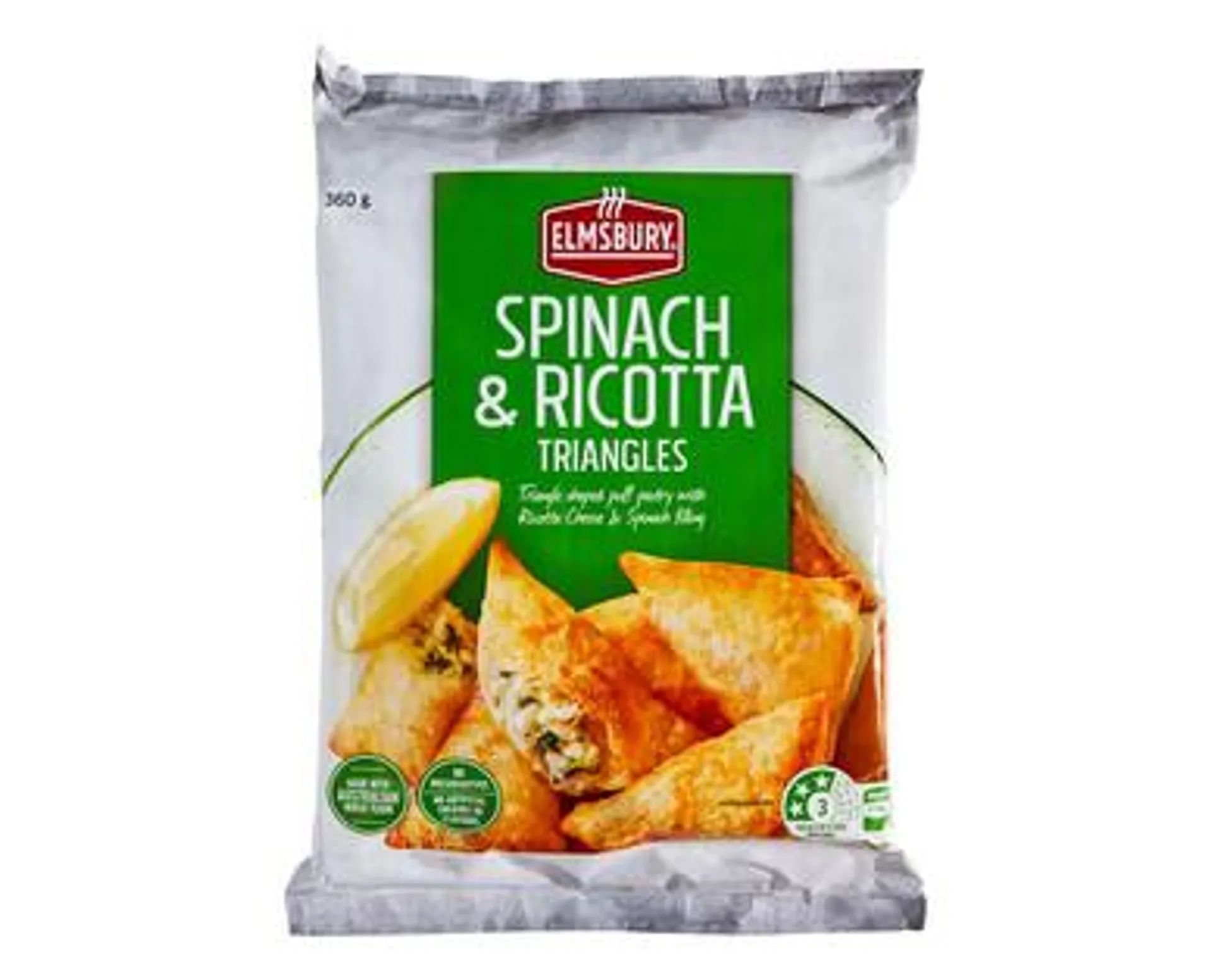 Elmsbury Spinach & Ricotta Triangles 360g