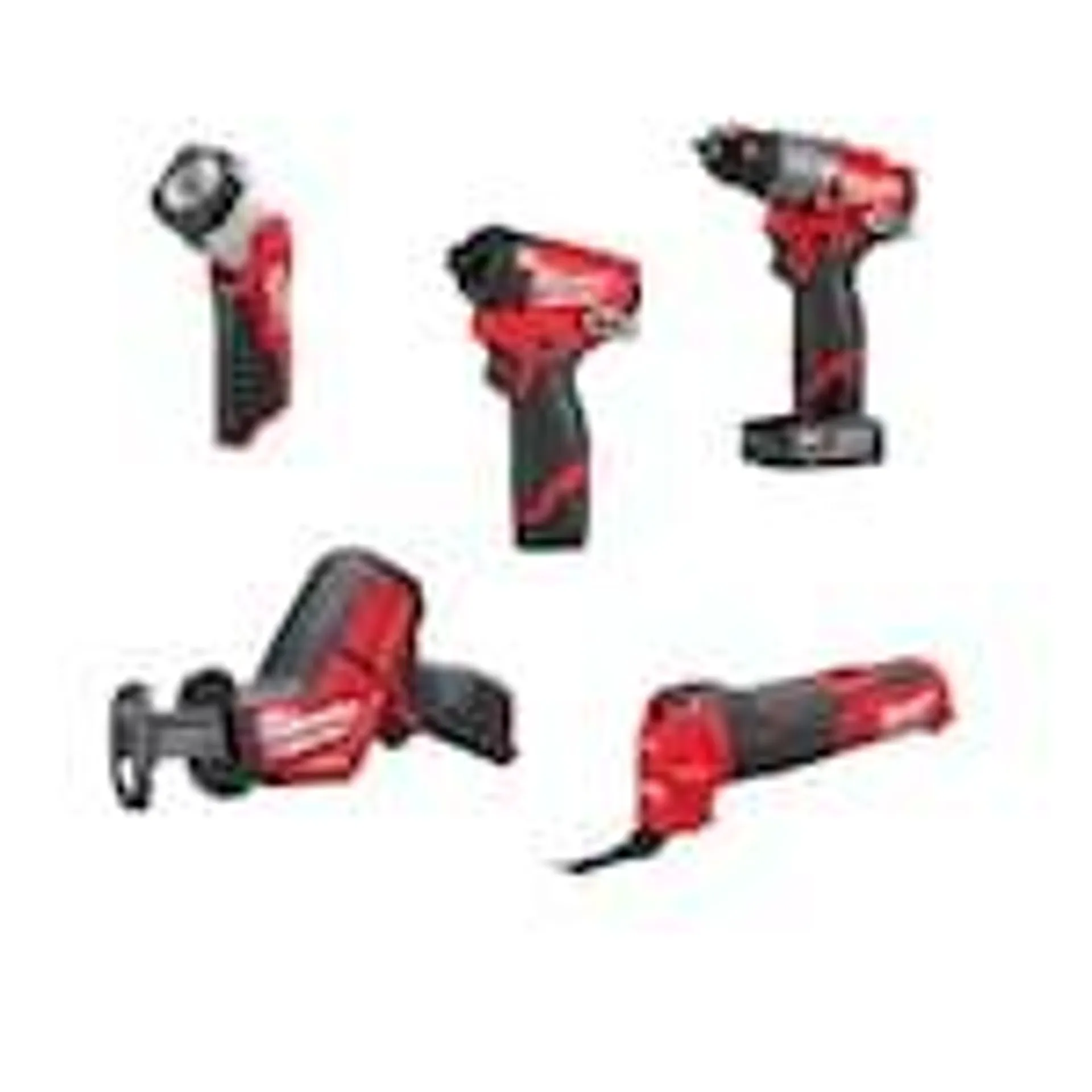 M12 FUEL 12-Volt Lithium-Ion Brushless Cordless Combo Kit (5-Tool) w/2 Batteries and Bag