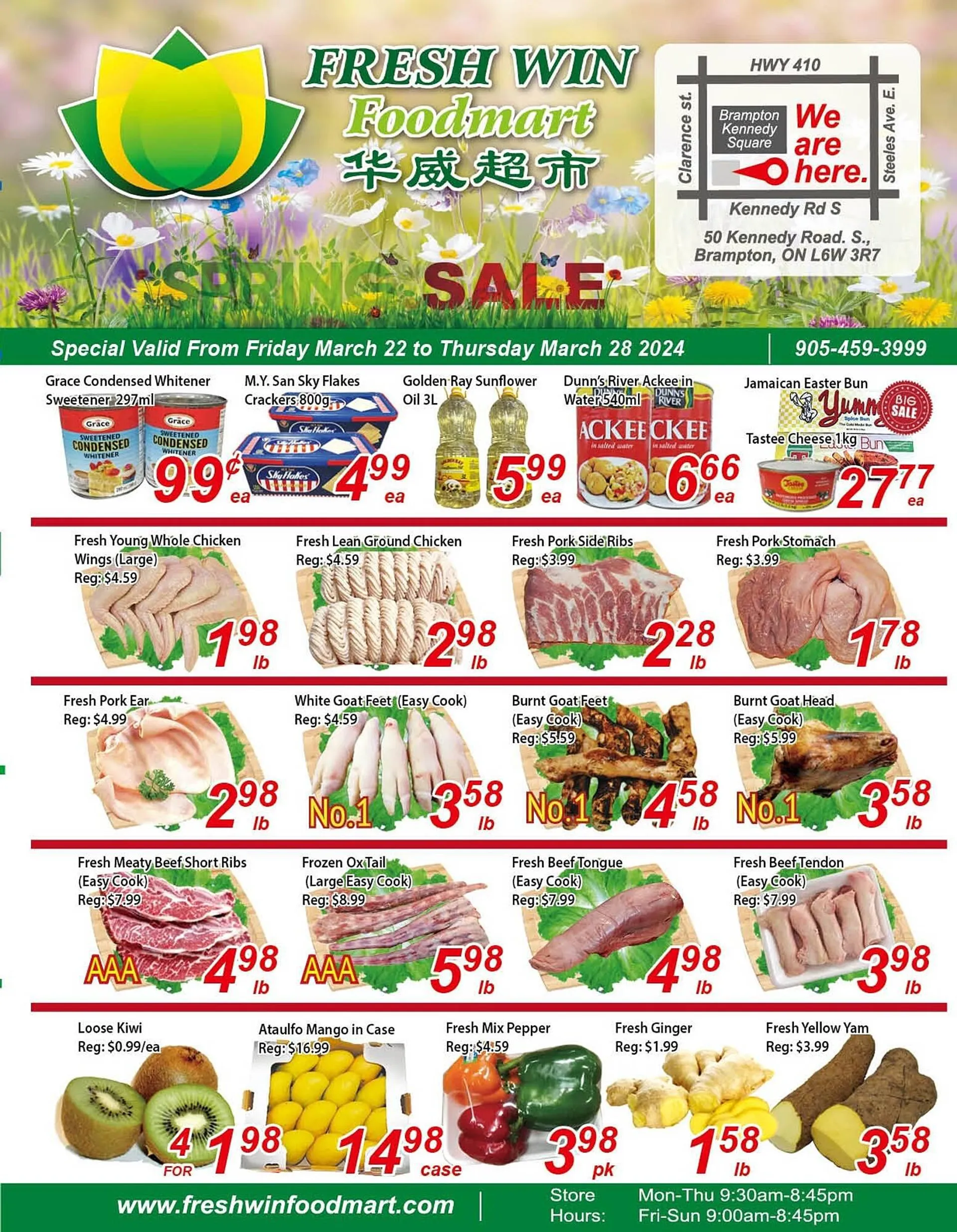 Fresh Win Foodmart flyer from March 22 to March 28 2024 - flyer page 1
