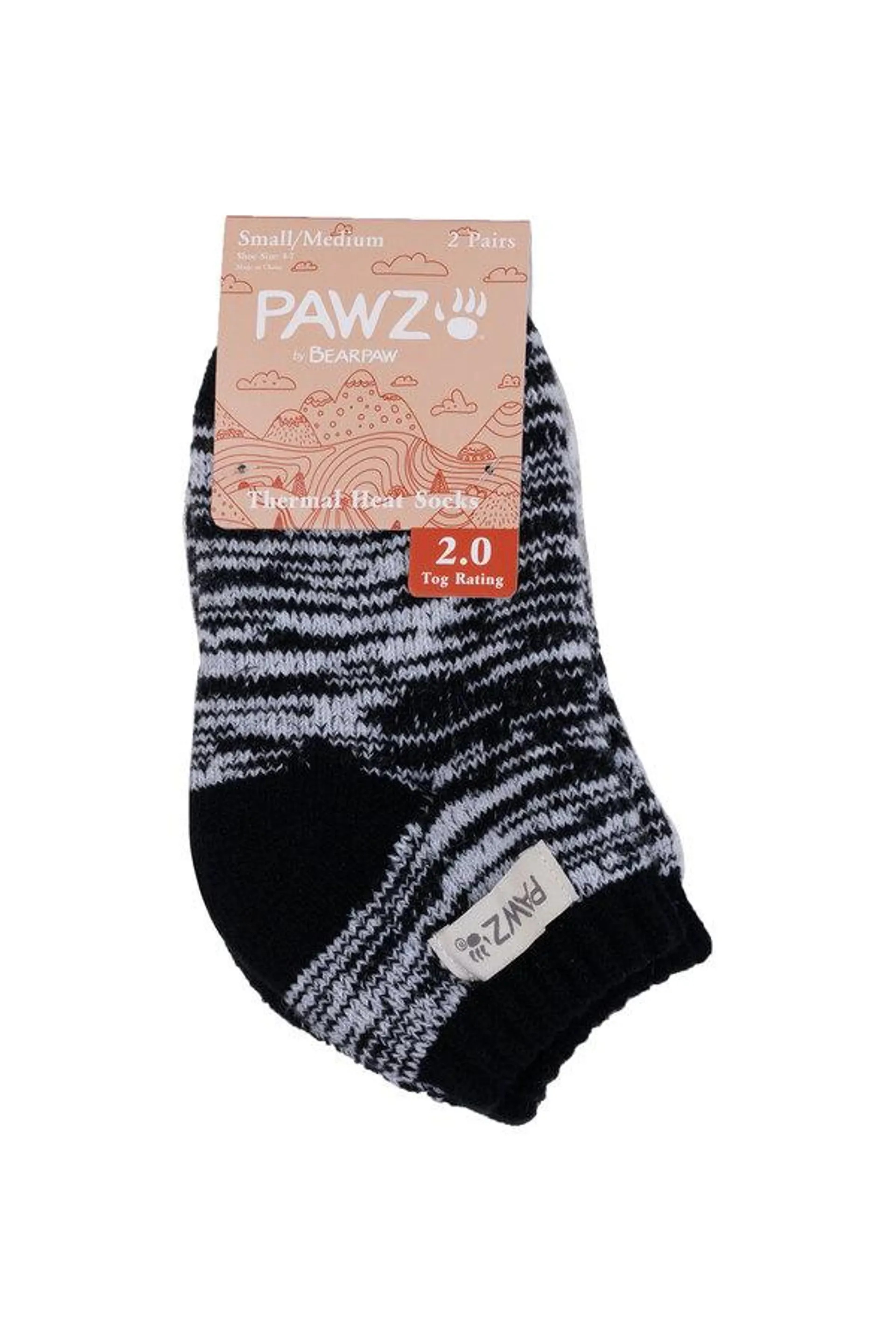 Pawz - Thermal fleece-lined heat ankle socks - 2 pairs