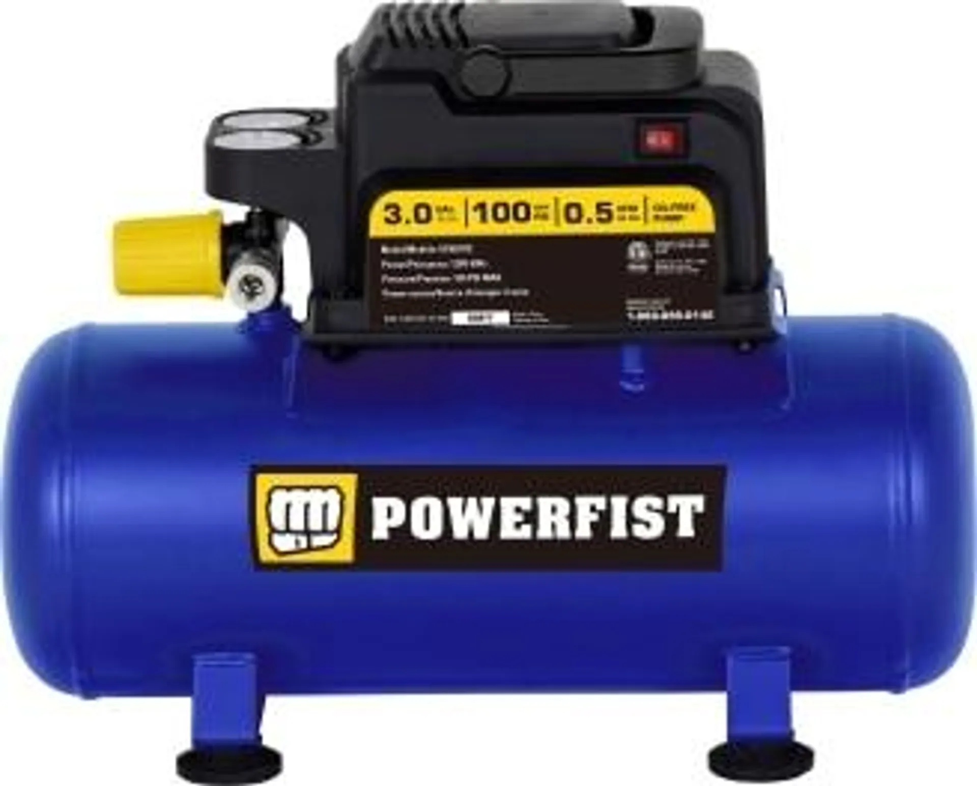 POWERFIST 3 Gallon Portable Air Compressor