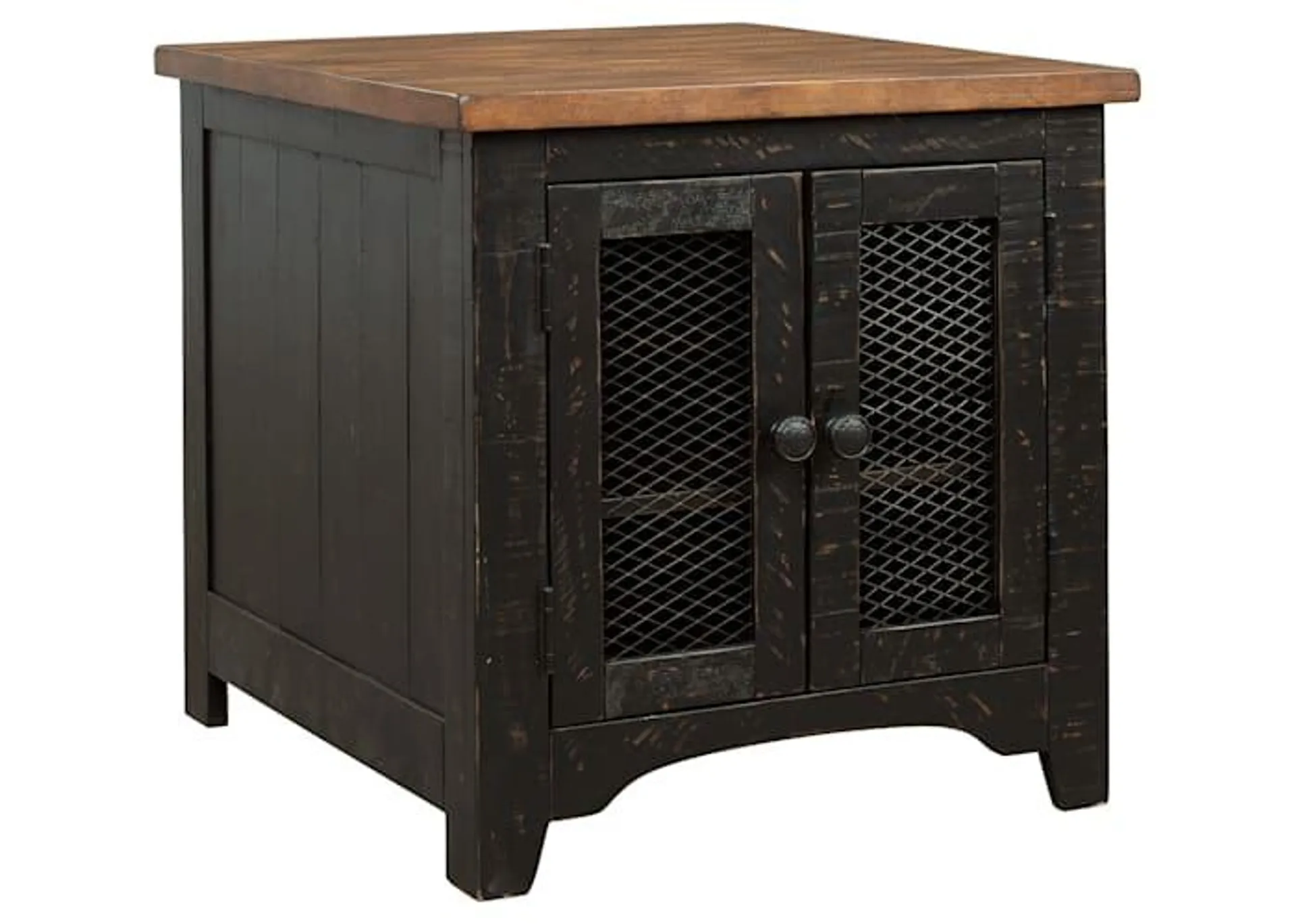 Kendell End Table - Black/Brown