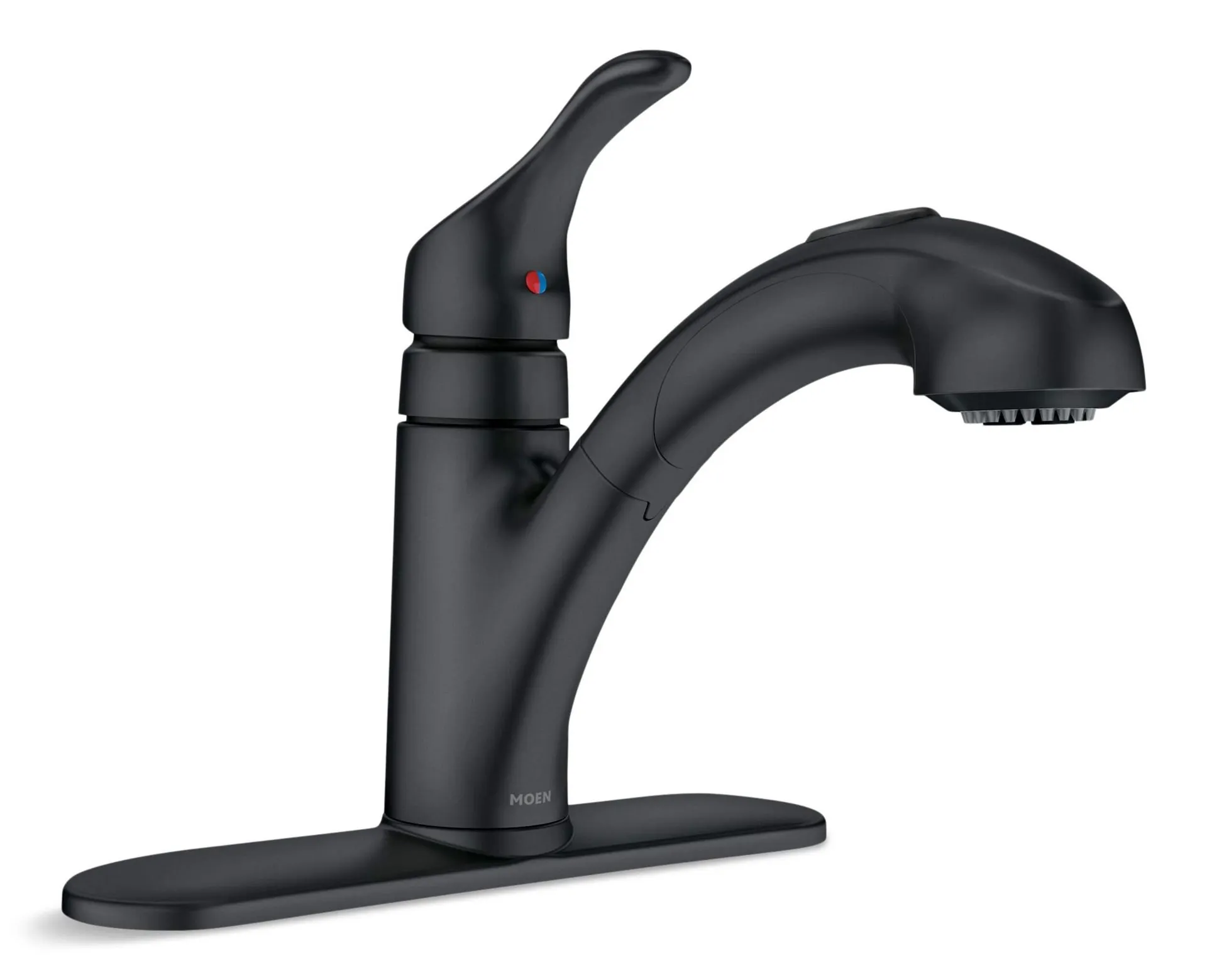 Moen Renzo Single Handle Pullout Kitchen Faucet, Matte Black