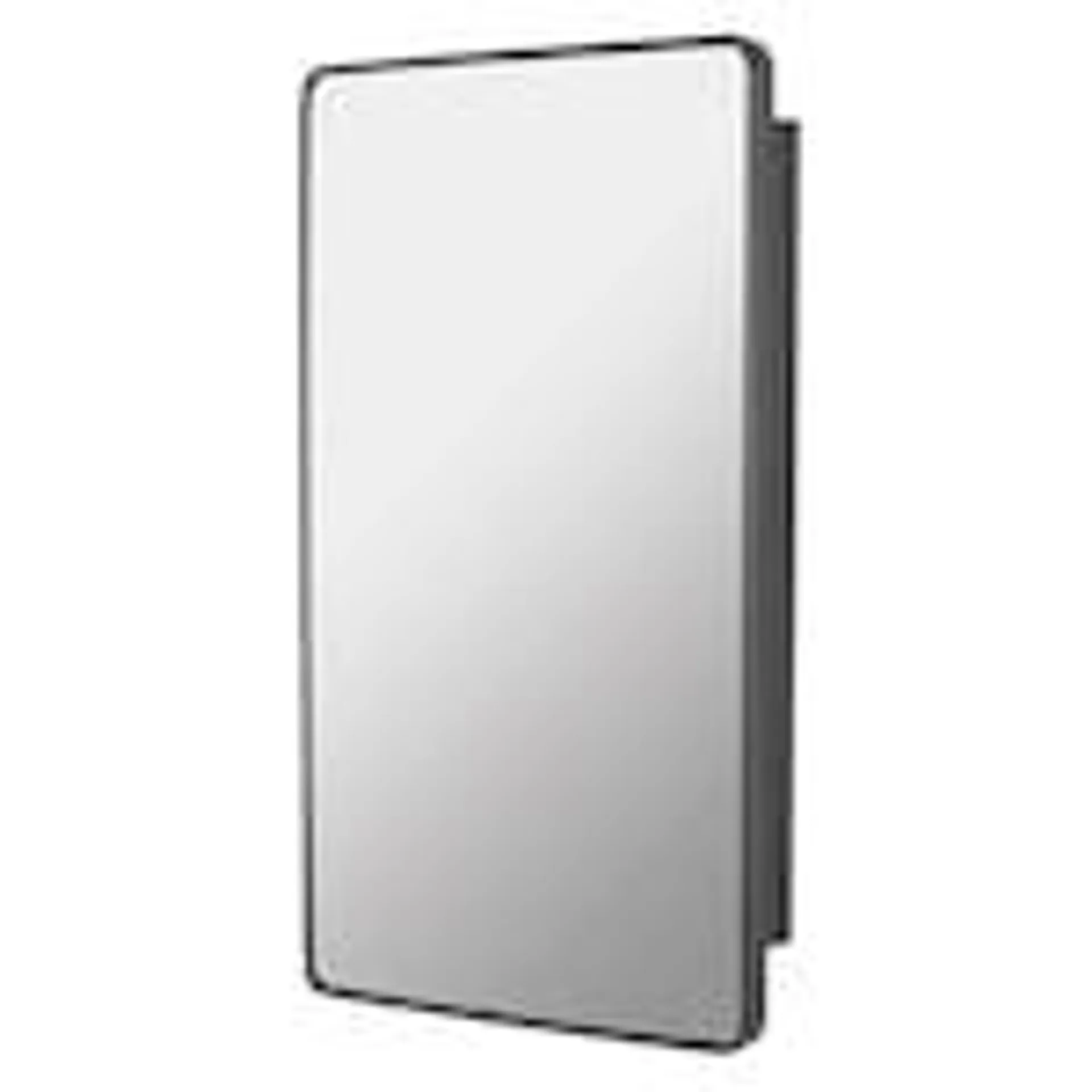 22-inch x 30-inch Metal Framed Surface Mounted Medicine Cabinet in Black Finish