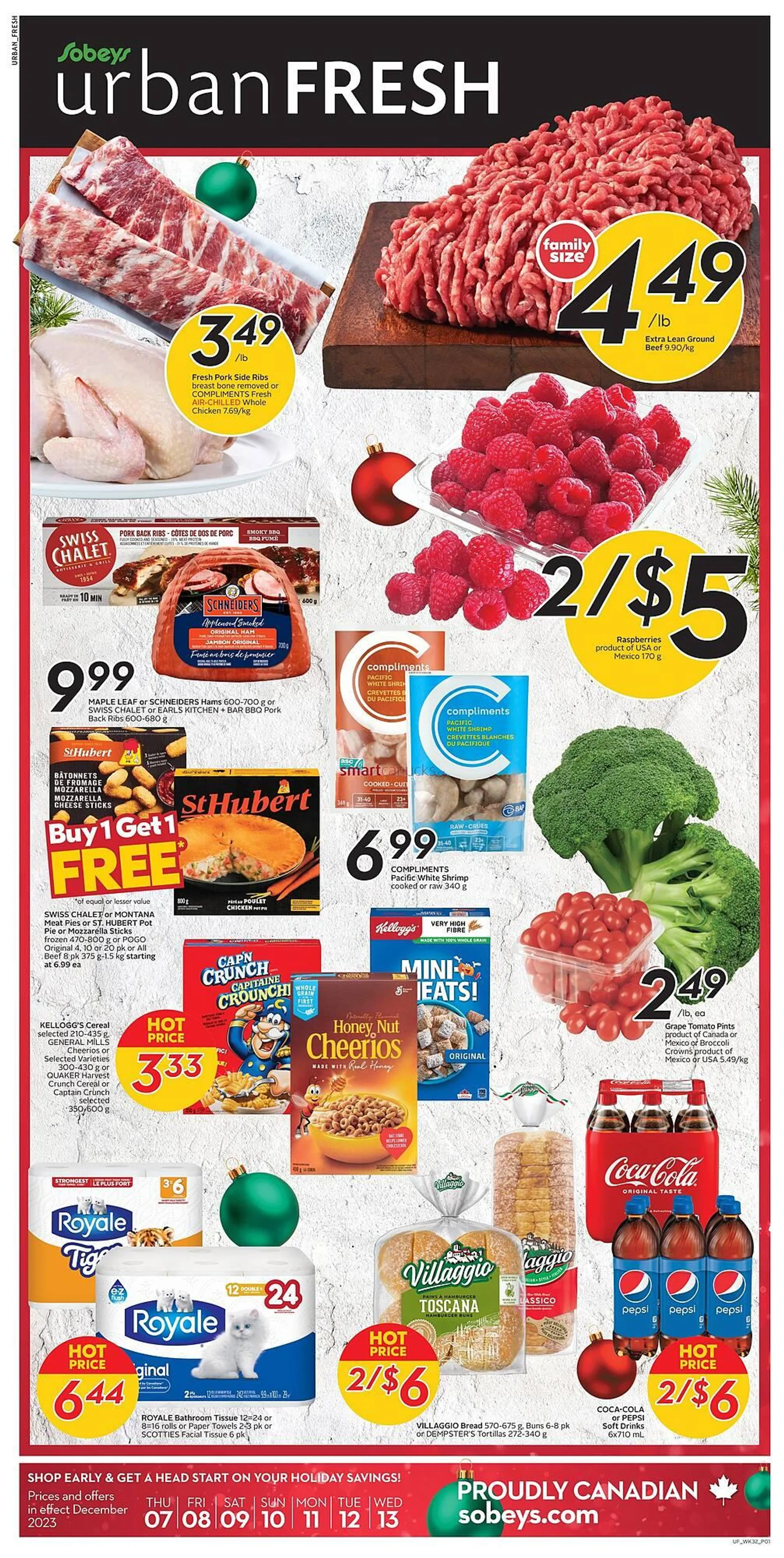 Sobeys flyer from December 7 to December 13 2023 - flyer page 1