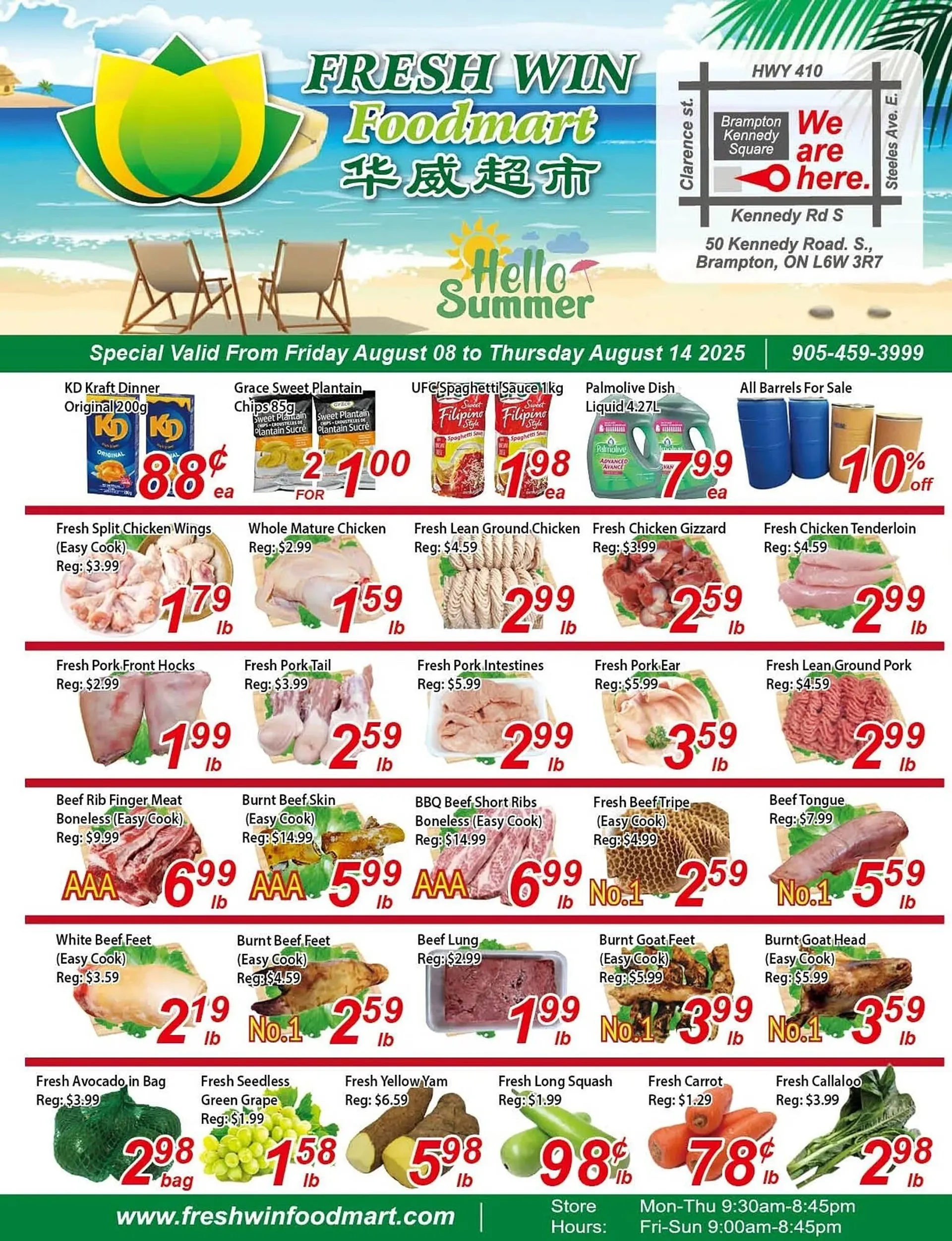 Fresh Win Foodmart flyer from August 8 to August 14 2025 - flyer page 1