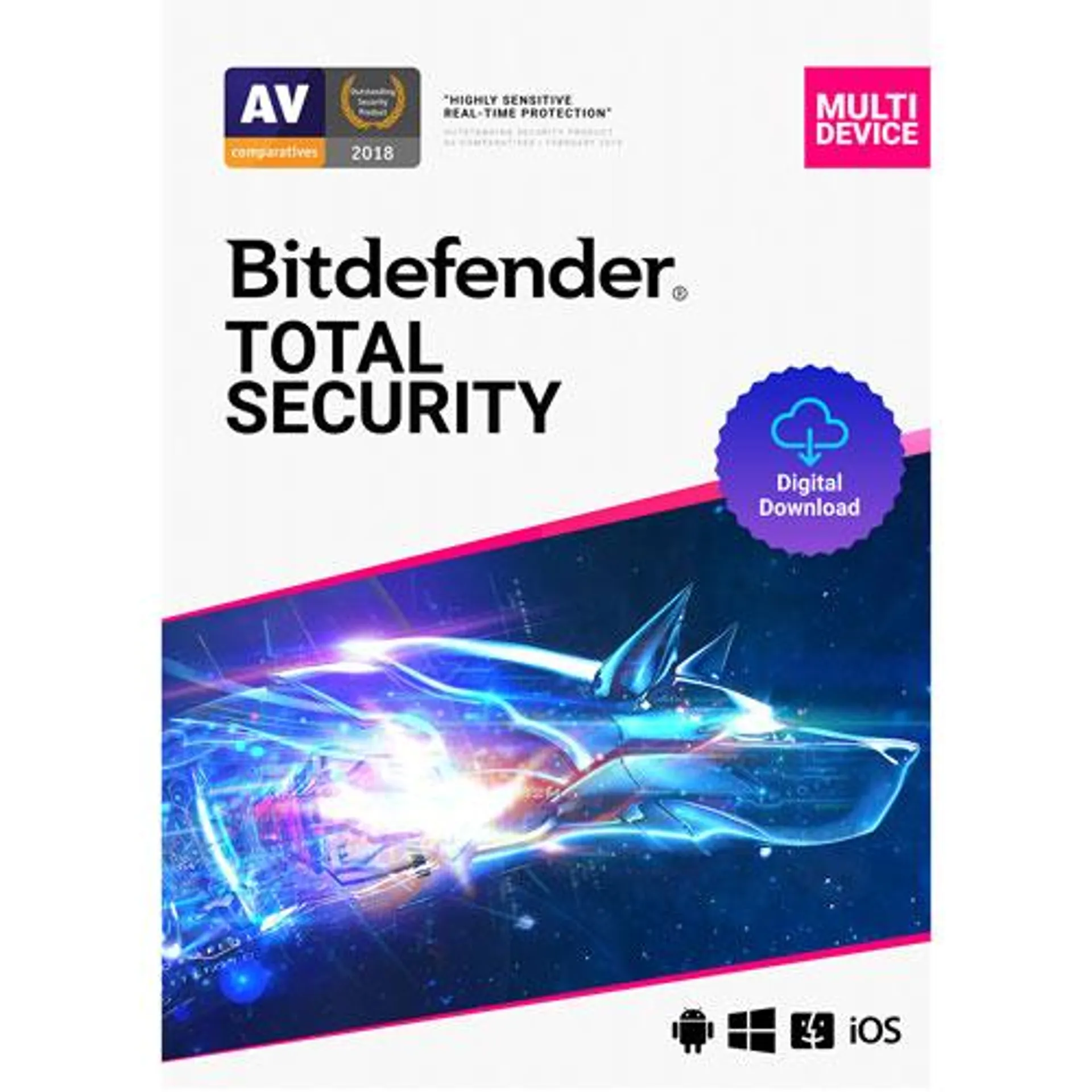 Bitdefender Total Security (PC/Mac/iOS/Android) - 5 User - 1 Year - Digital Download