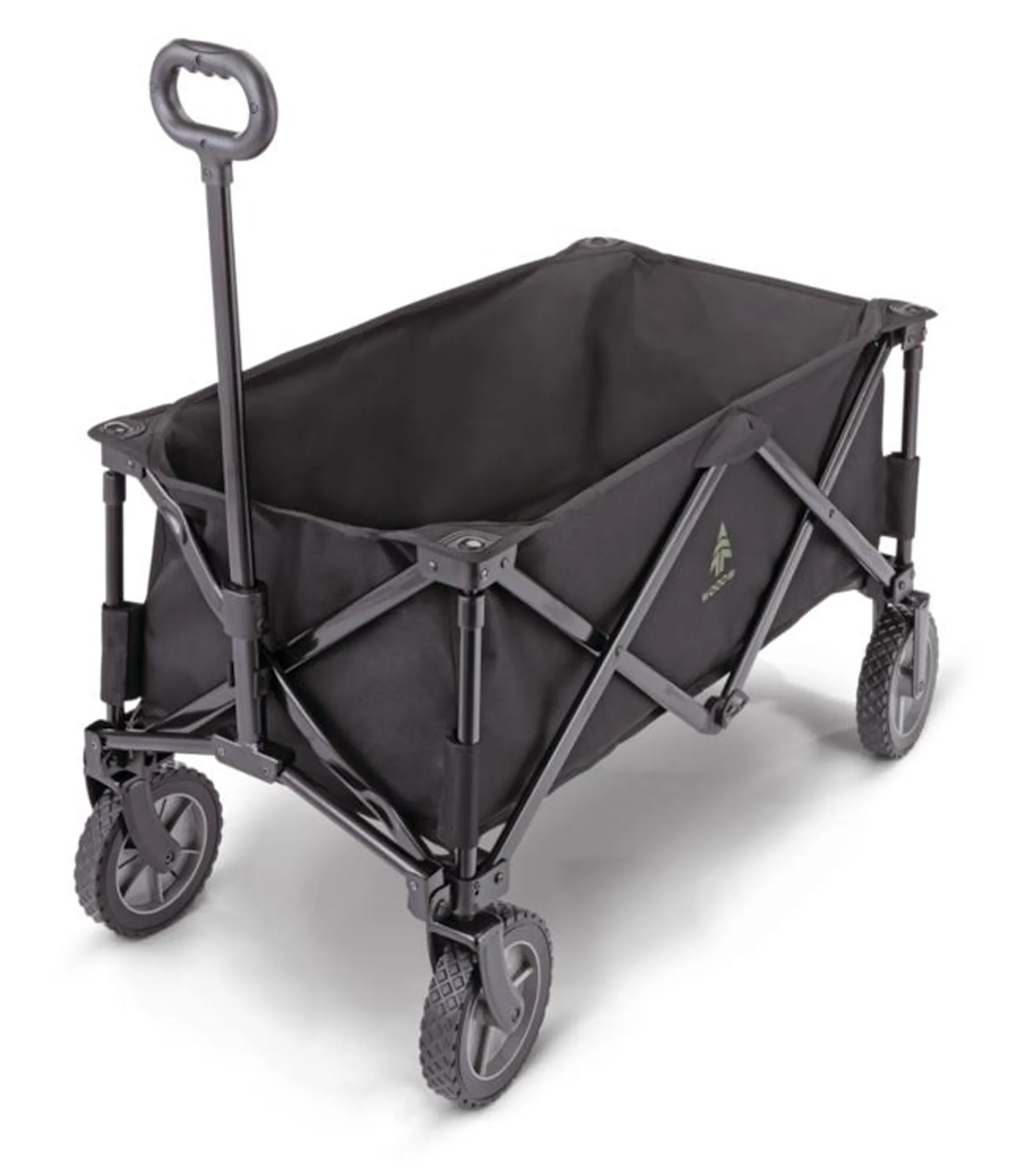 Woods Outdoor Collapsible Folding Utility Standard Wagon w/ Carry Bag, 150 lb Capacity, Black