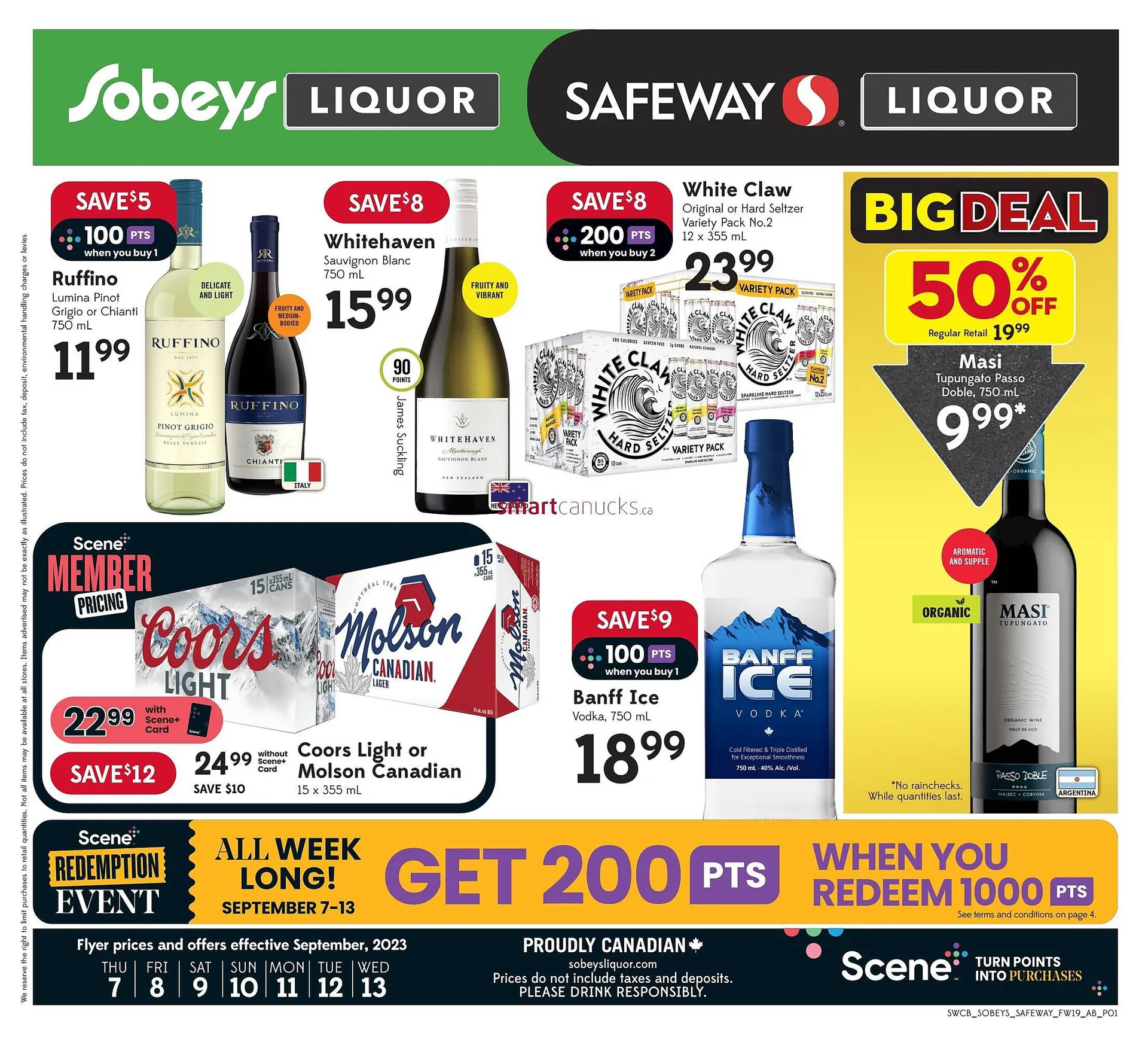 Safeway flyer from September 7 to September 13 2023 - flyer page 1