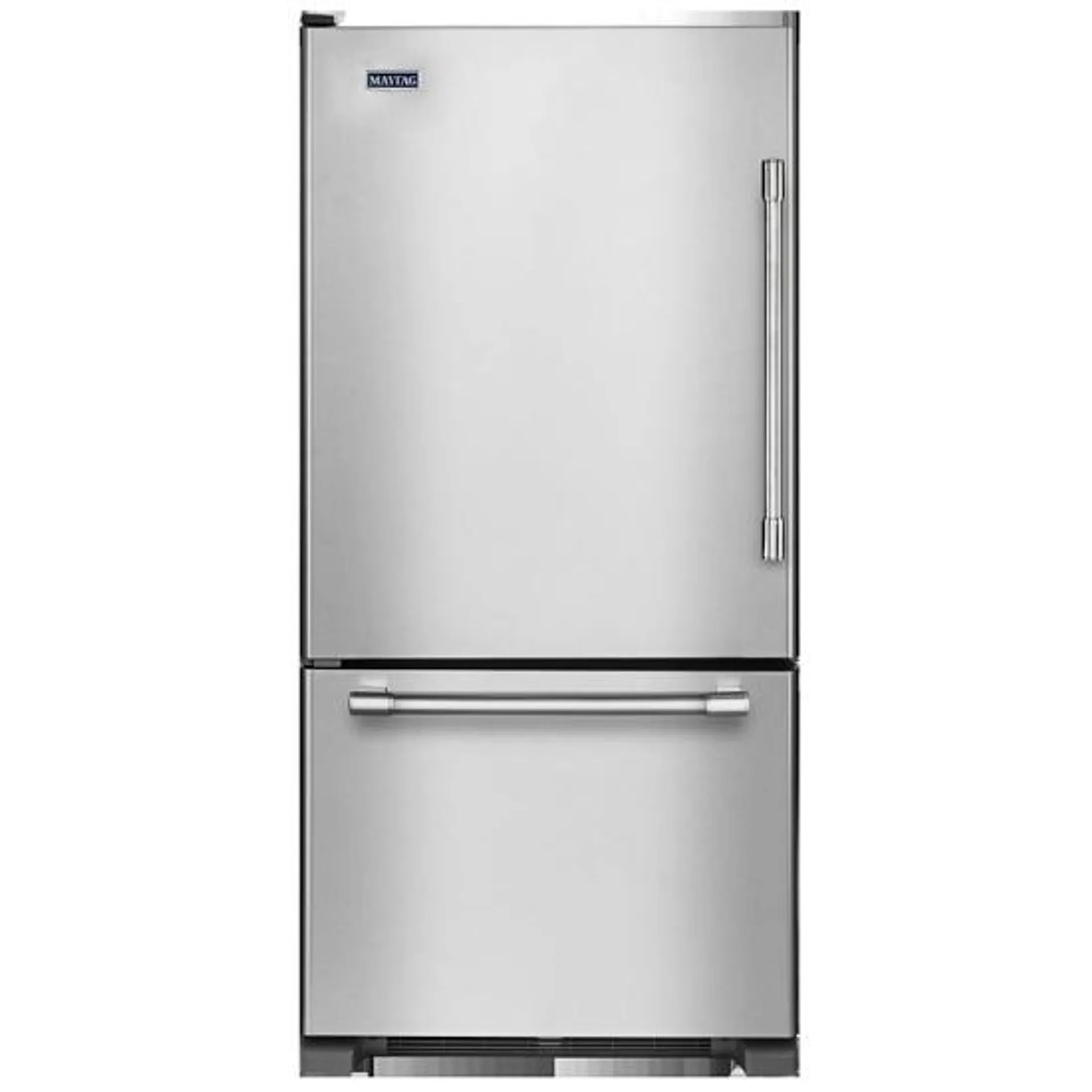 Maytag MBL1957FEZ Bottom Freezer Refrigerator, 30 inch Width, ENERGY STAR Certified, 18.67 cu. ft. Capacity, Stainless Steel colour