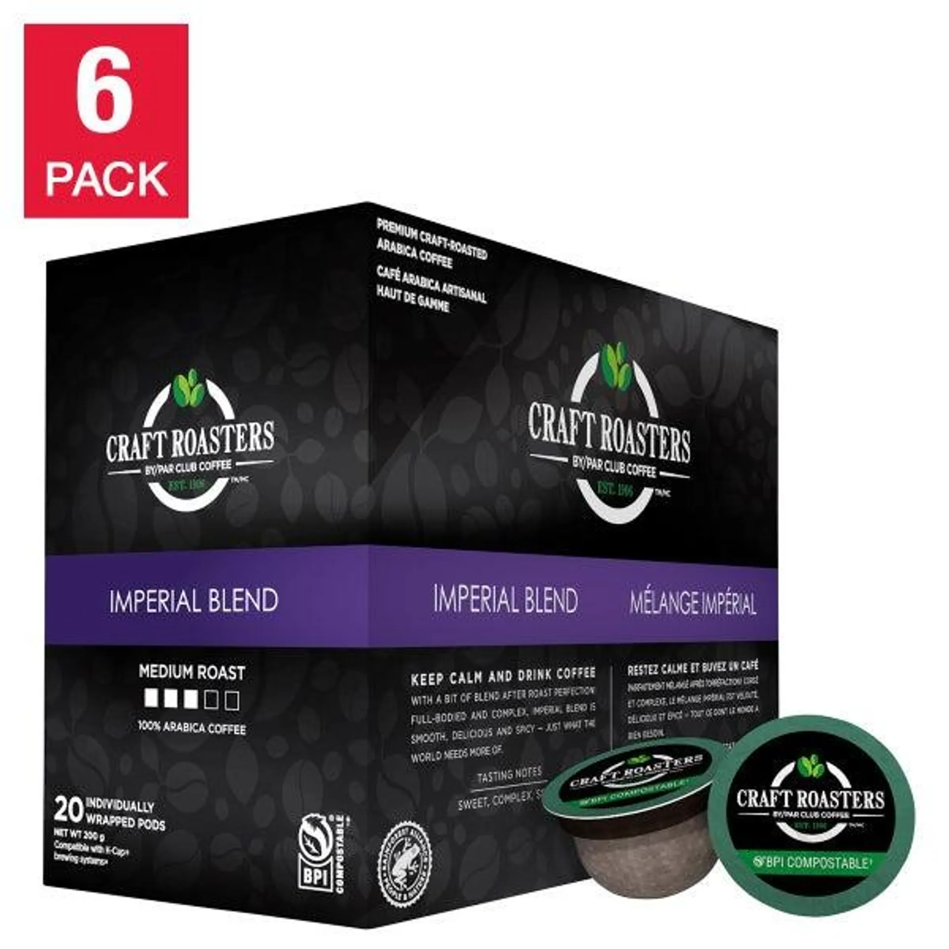 Club Coffee Craft Roasters Imperial Blend K-Cup Pods, 120-count