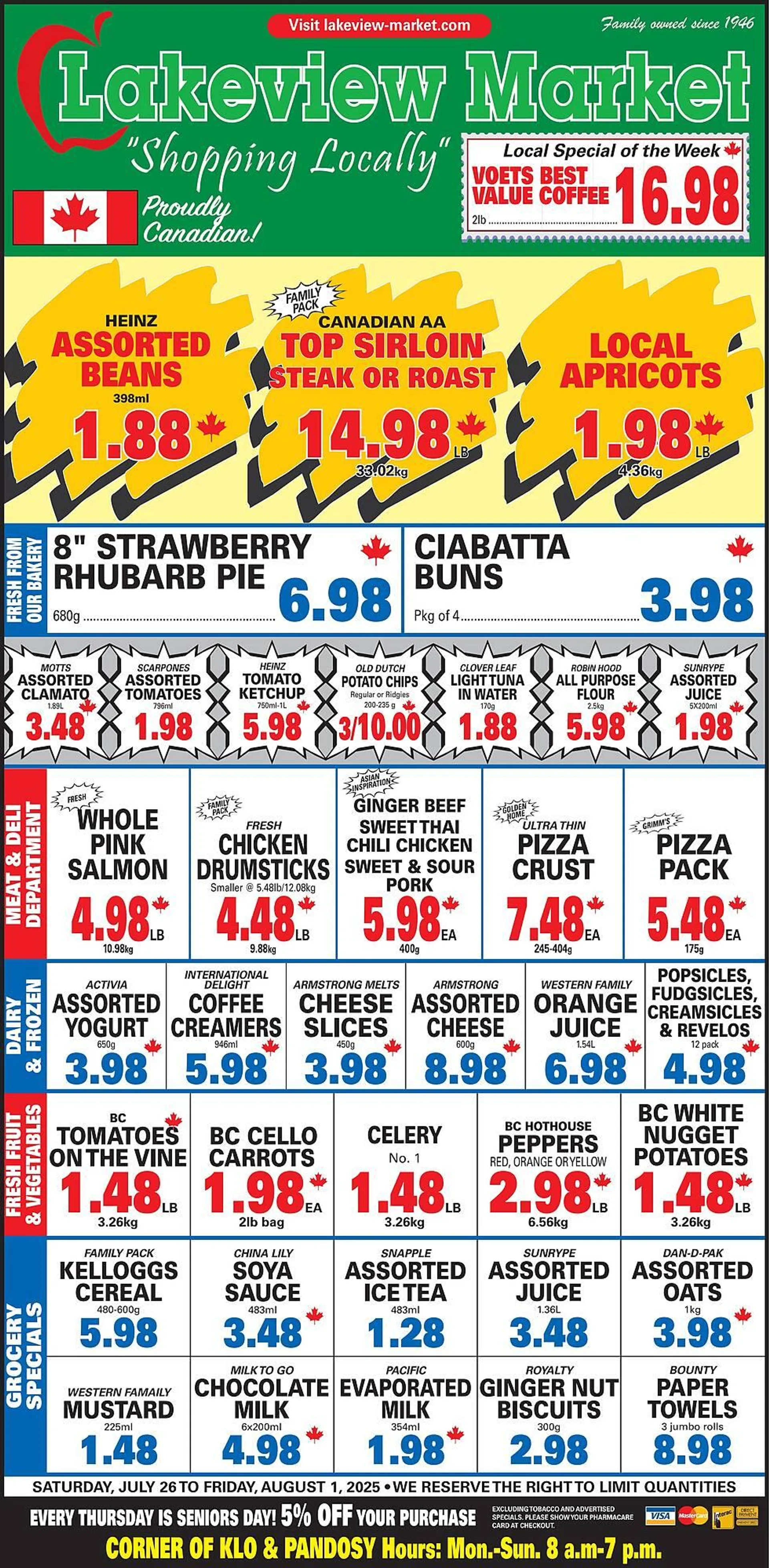 Lakeview Market flyer from July 27 to August 2 2025 - flyer page 1