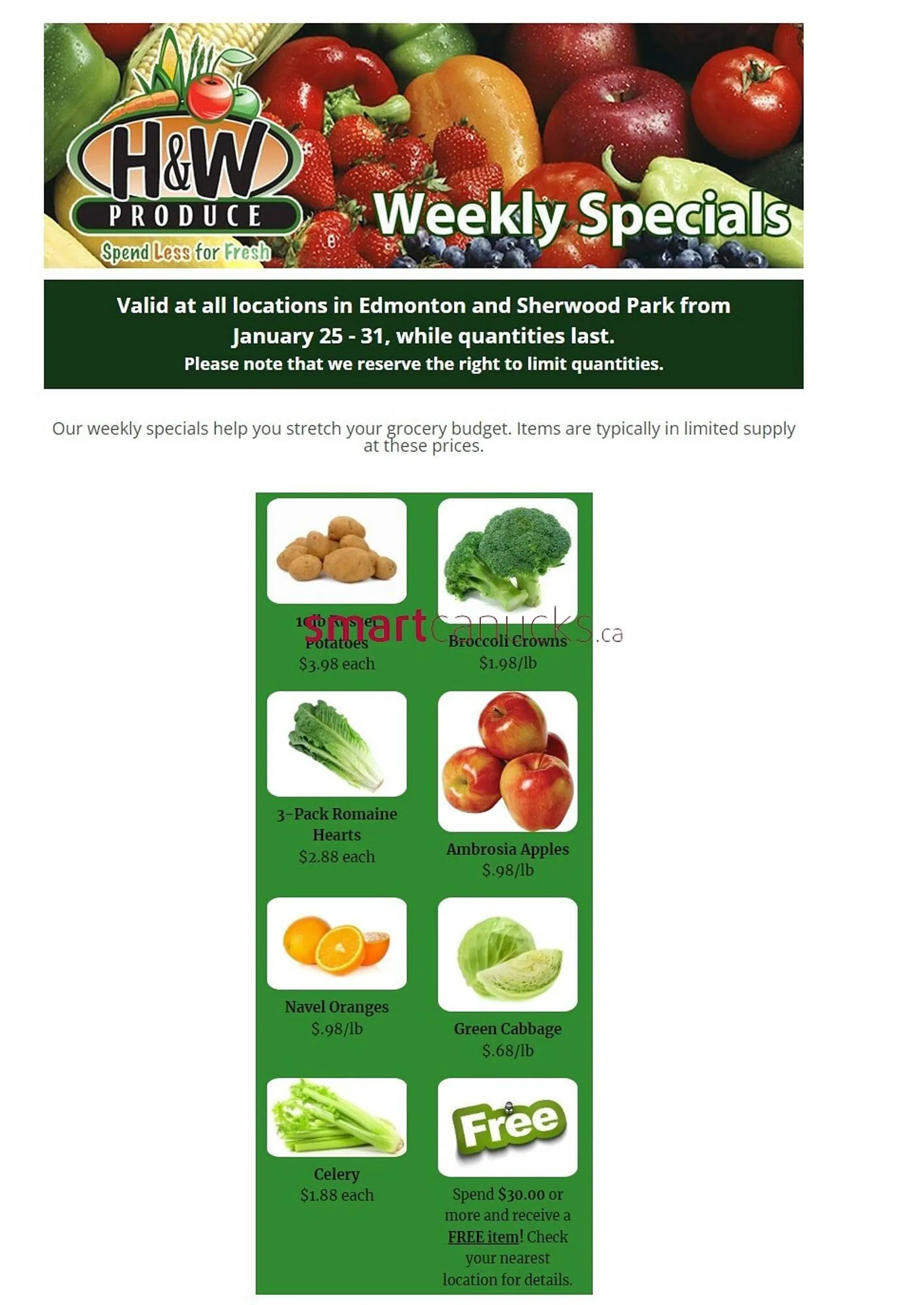 H&W Produce flyer from January 25 to January 31 2024 - flyer page 