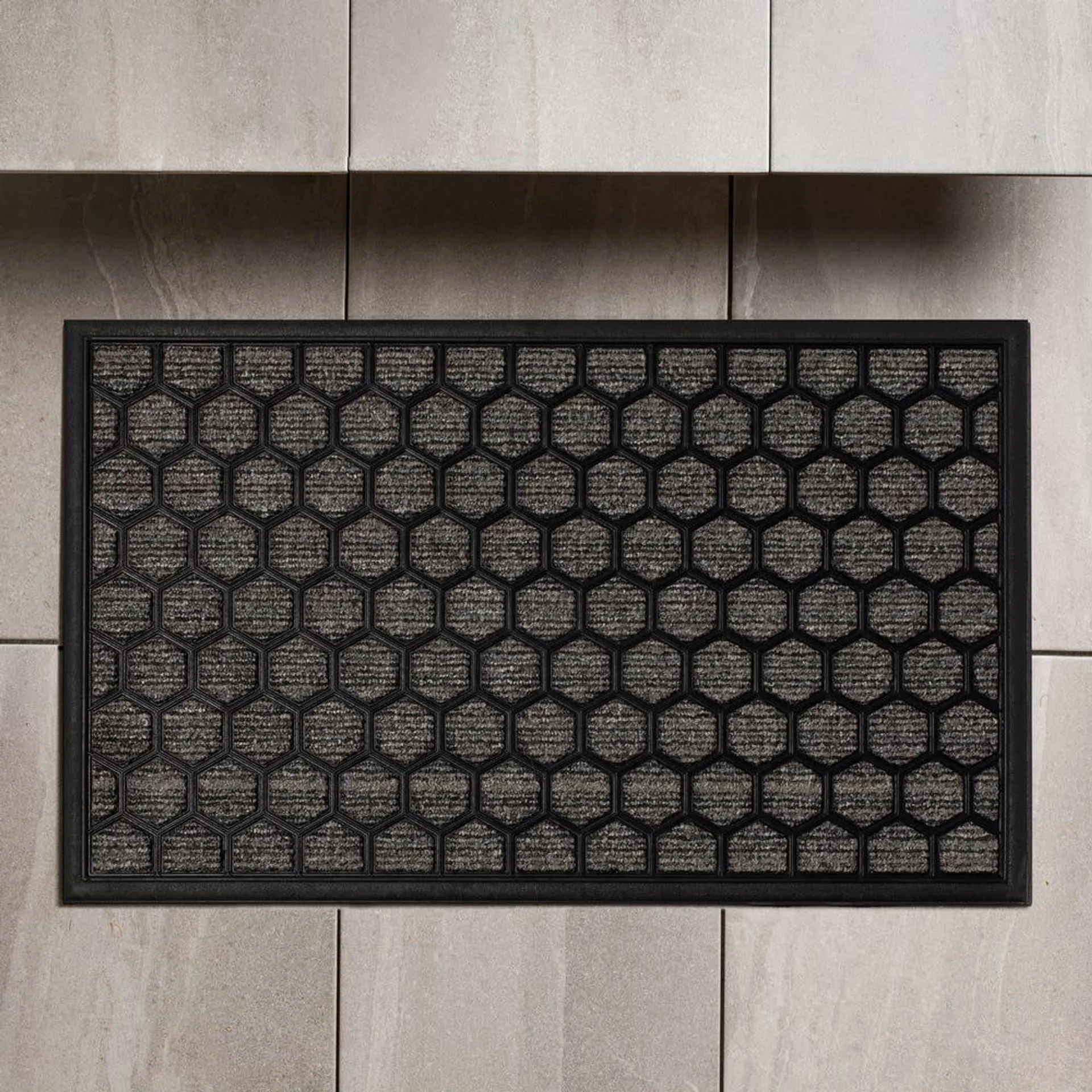 KSP Tufted 'Ogee' Rubber Backed Doormat (Grey)