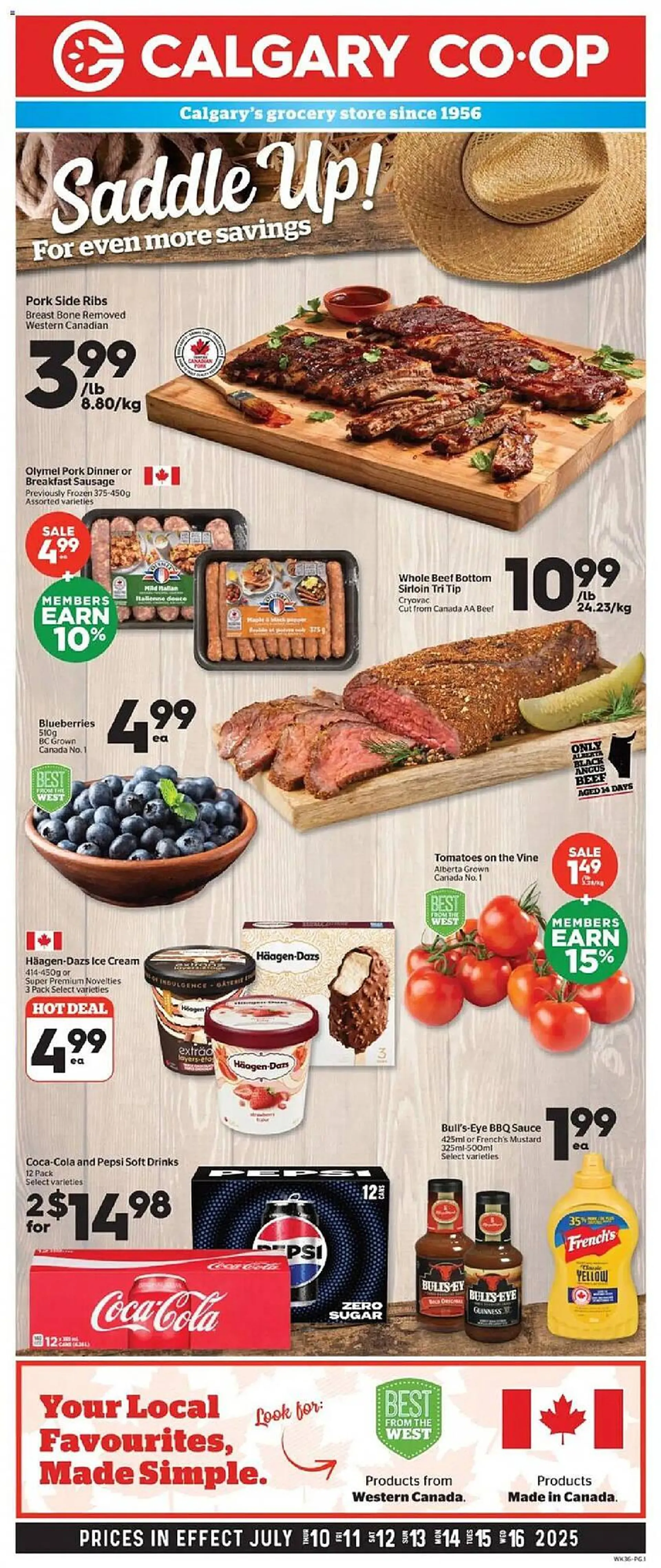 Calgary Co-op flyer from July 10 to July 17 2025 - flyer page 1