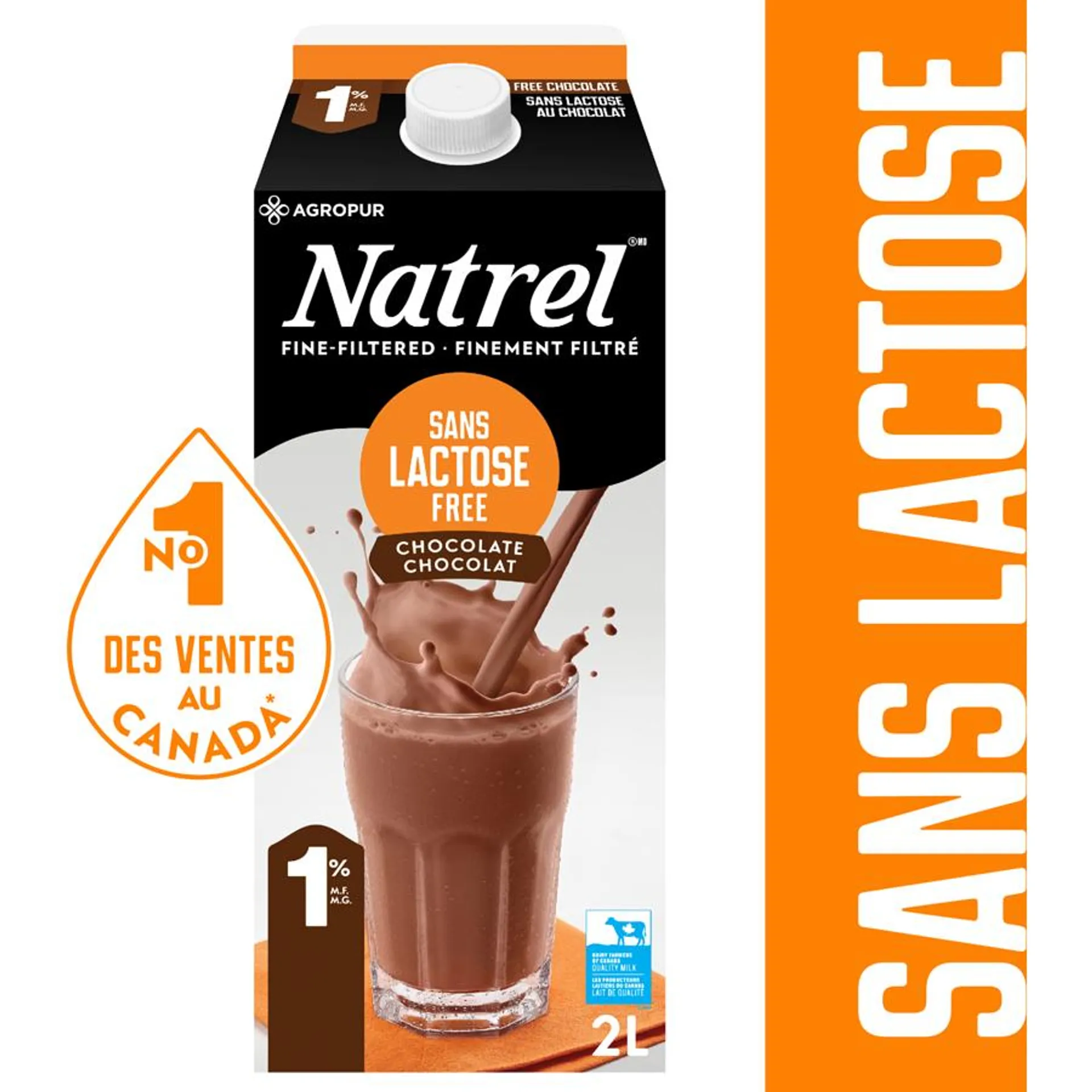 Lait Sans Lactose au chocolat 1%