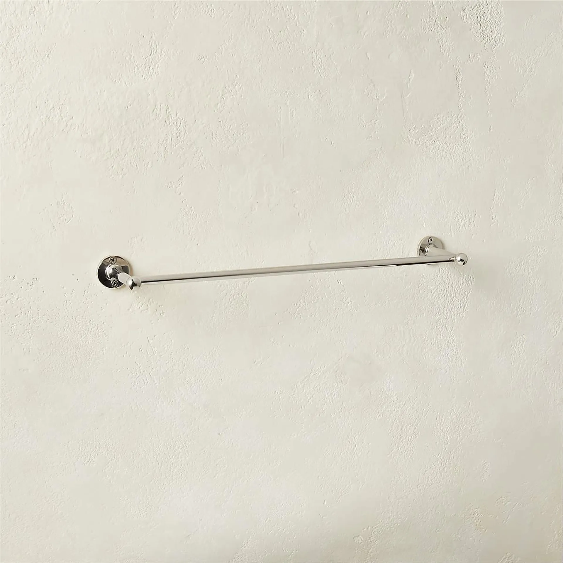 Boule-Inspired Polished Nickel Towel Bar 18"